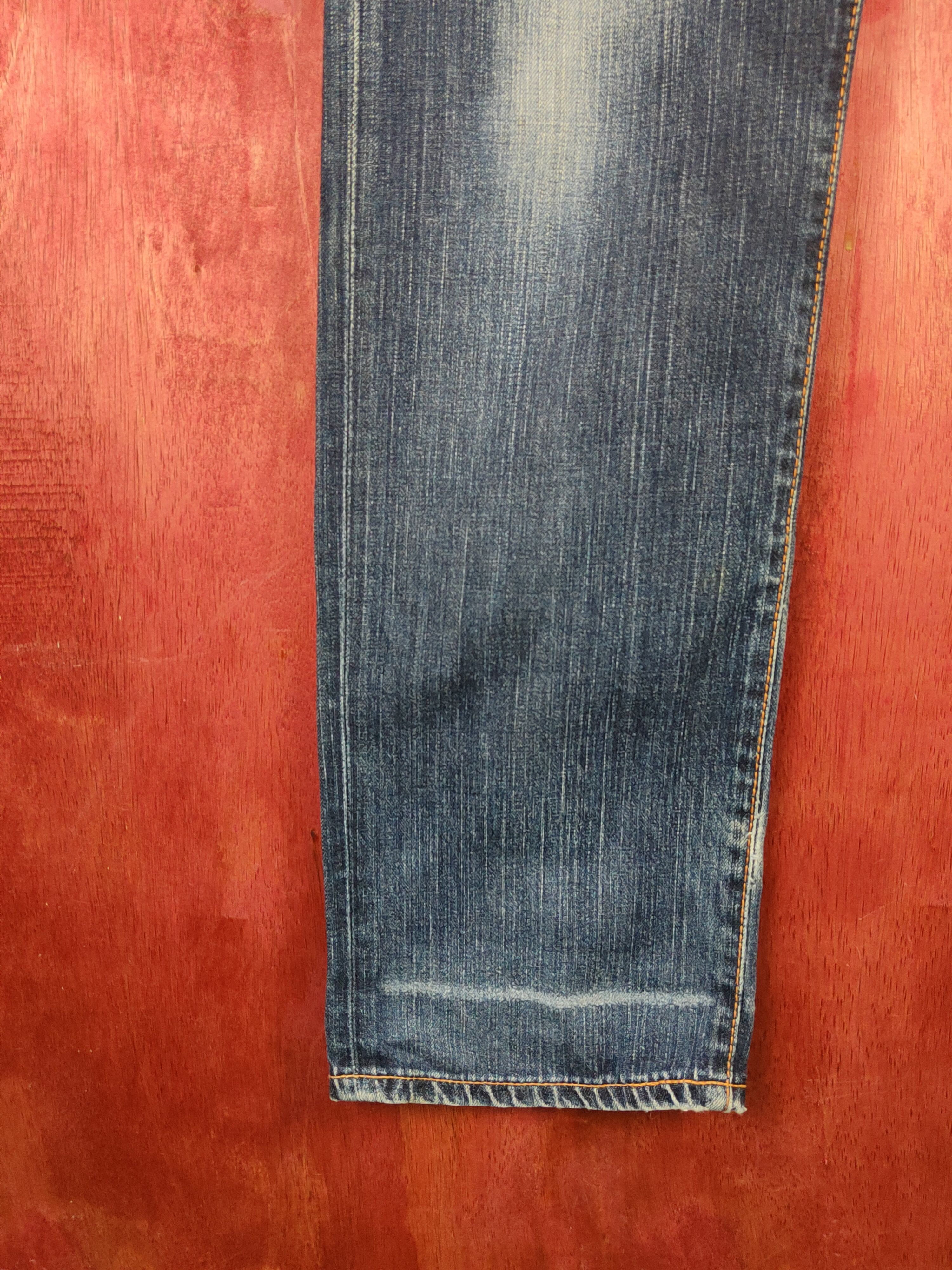 Edwin Edwin Dark Blue Distressed Ripped Jeans #S2198 Size US 31 - 4 Thumbnail
