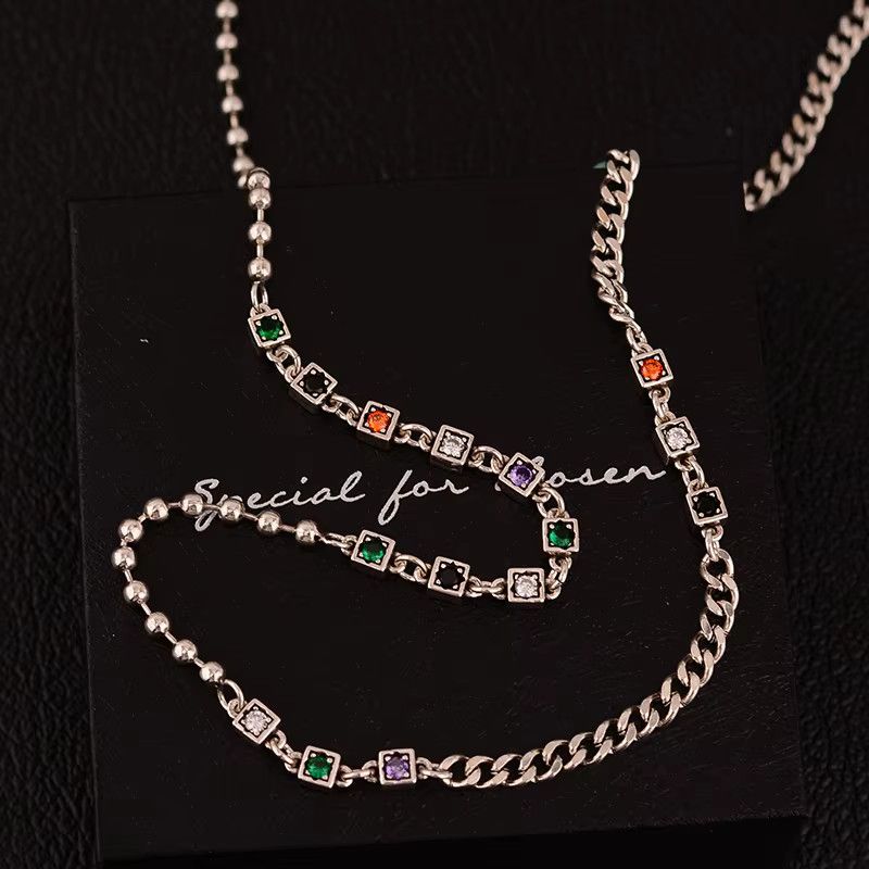 Jewelry Multicolor Zircons Sweater Necklace Size ONE SIZE - 1 Thumbnail