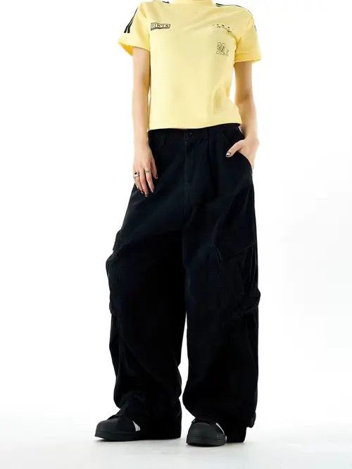 VIBE Retro High Street Hip Hop Loose Wide Leg Casual Pants Size US 31 - 6 Thumbnail