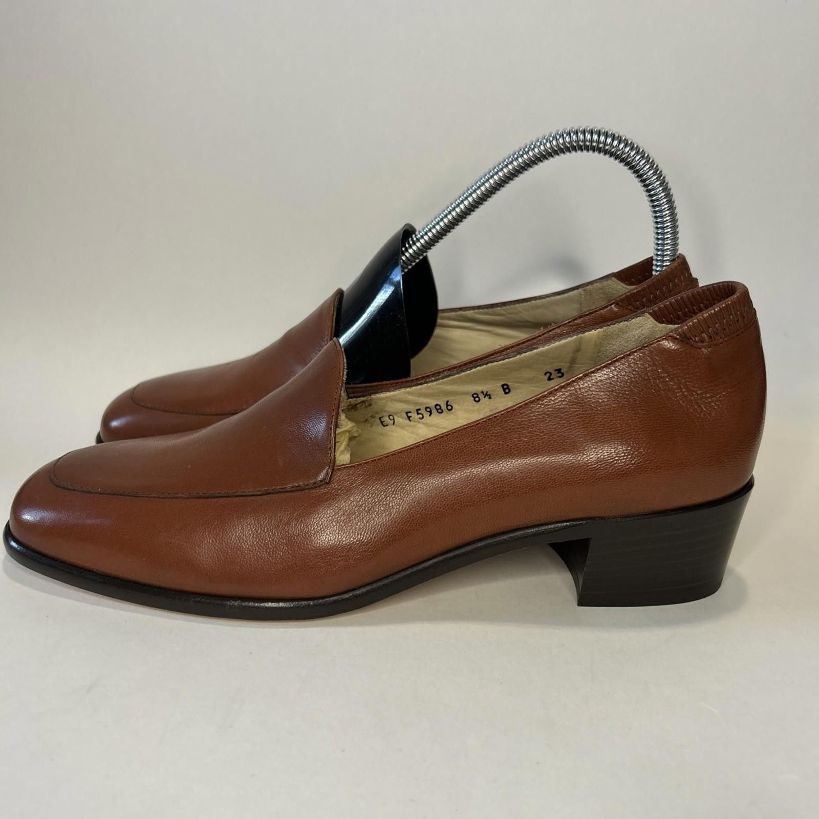 Cole Haan COLE HAAN GIANNA Nutmeg Brown Leather Pumps Sz 8.5 ITALY New Size US 8.5 / IT 38.5 - 1 Thumbnail