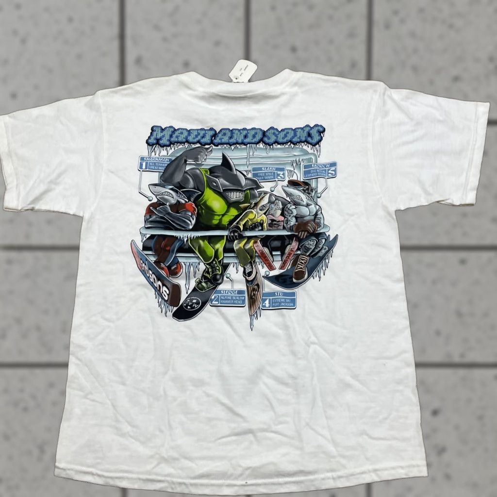 Logo 7 Maui and Sons T Shirt Men M Sharkman Logo Boys NEW Size US L / EU 52-54 / 3 - 1 Thumbnail