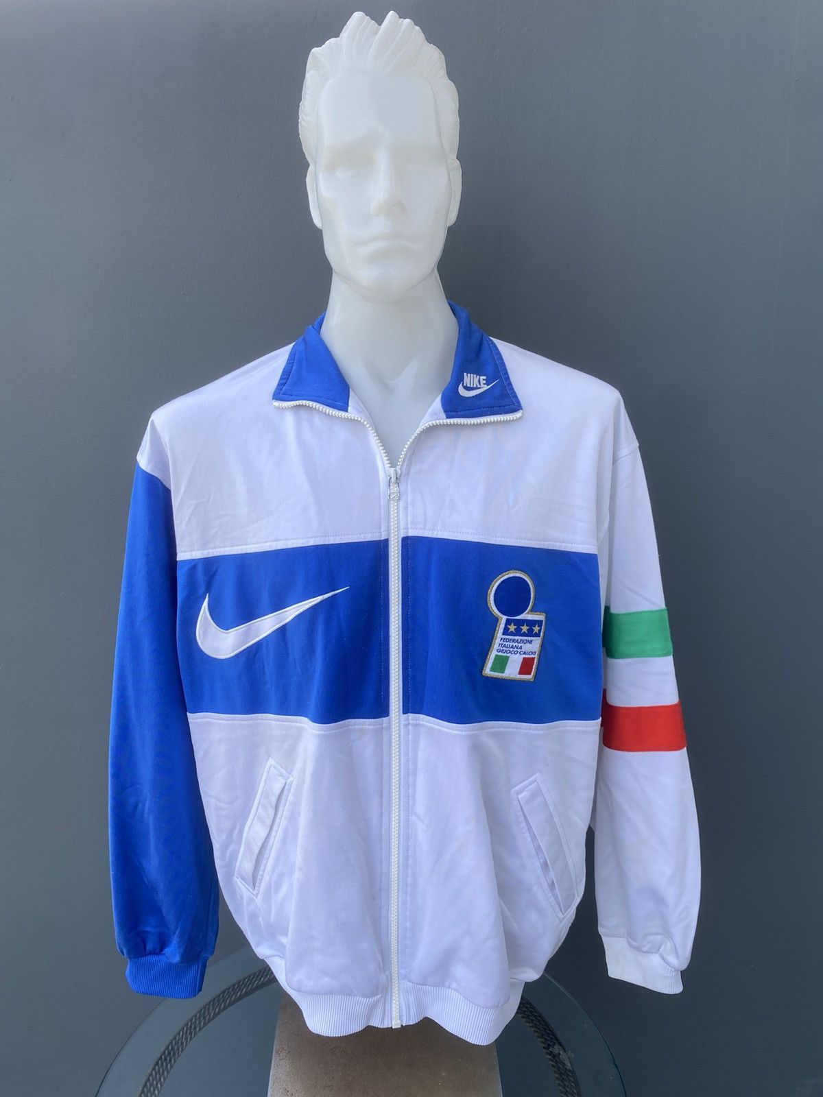Nike × Sports Specialties VTG 1996 NIKE AZZURI ITALY WORLD CUP TRAINER TRACKTOP Size US L / EU 52-54 / 3 - 1 Thumbnail