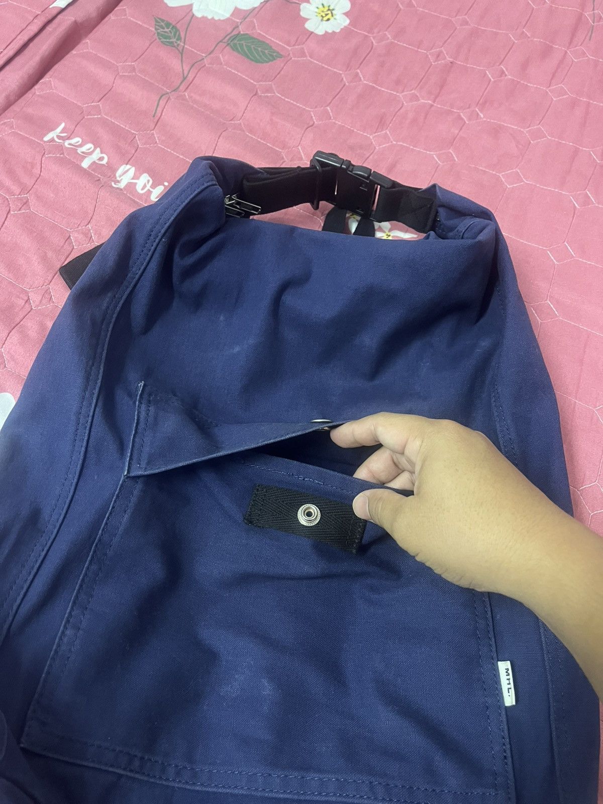 Margaret Howell MHL Margaret Howell 2 Way Rucksack Navy Canvas Size ONE SIZE - 3 Thumbnail