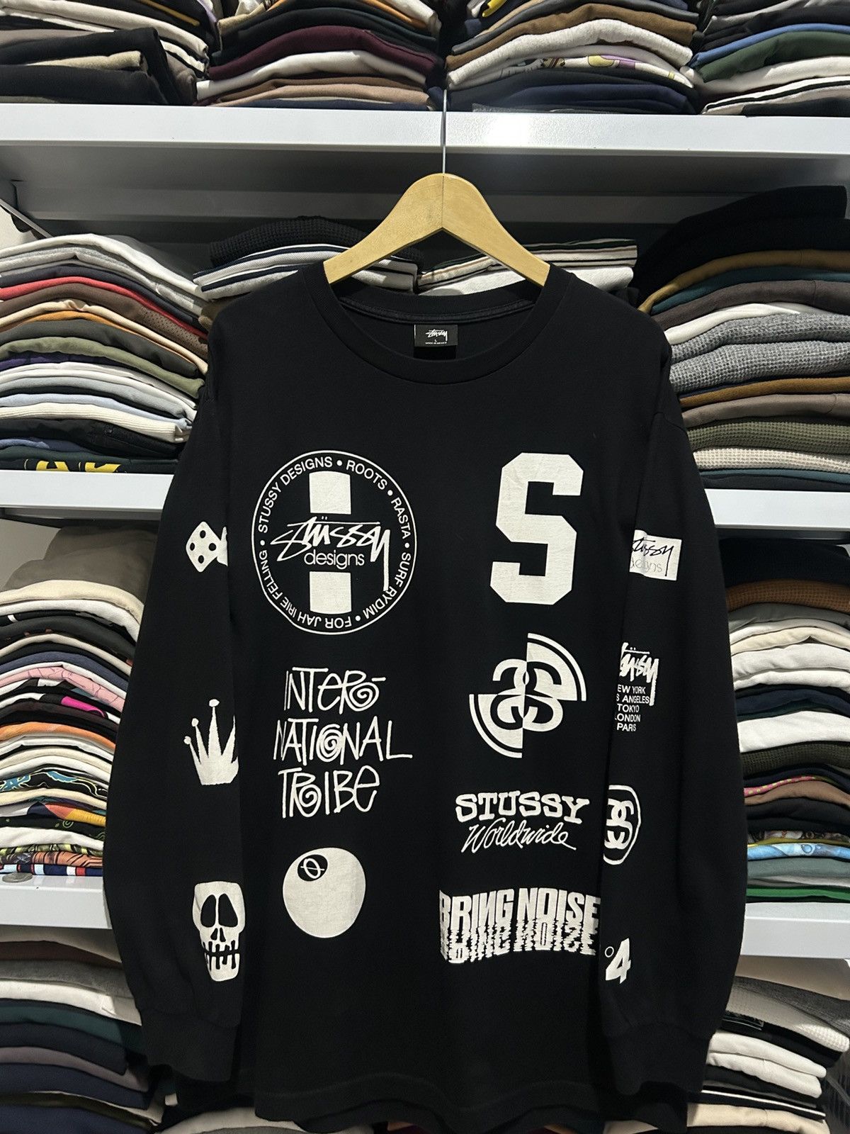 Stussy Stussy Black Tribe Bring Skull Rat longsleeve Size US L / EU 52-54 / 3 - 1 Thumbnail