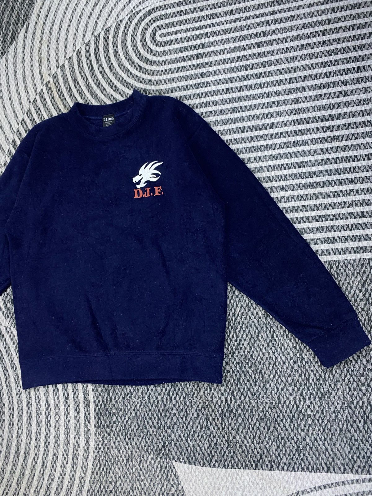 Japanese Brand Vintage D.J.Free Navy Big Dragon Logo Crewneck Sweatshirt Size US M / EU 48-50 / 2 - 3 Thumbnail