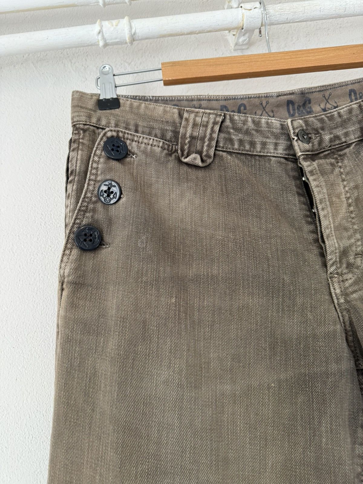 Dolce & Gabbana D&G Baggy Jeans with Nautical Patch and Side Button Detail Size US 36 / EU 52 - 7 Thumbnail