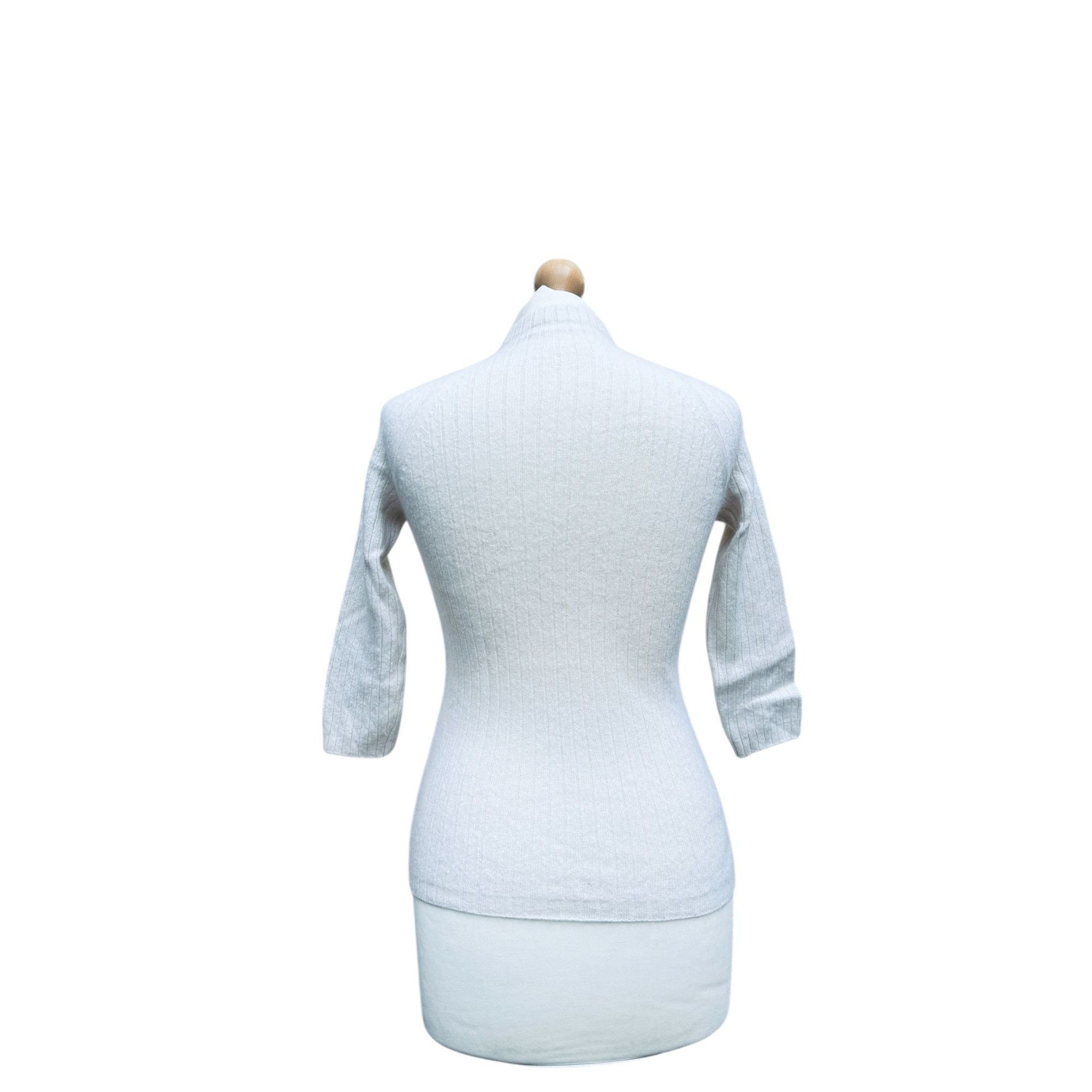 Courreges White Knitted Cashmere Top Size S / US 4 / IT 40 - 4 Thumbnail