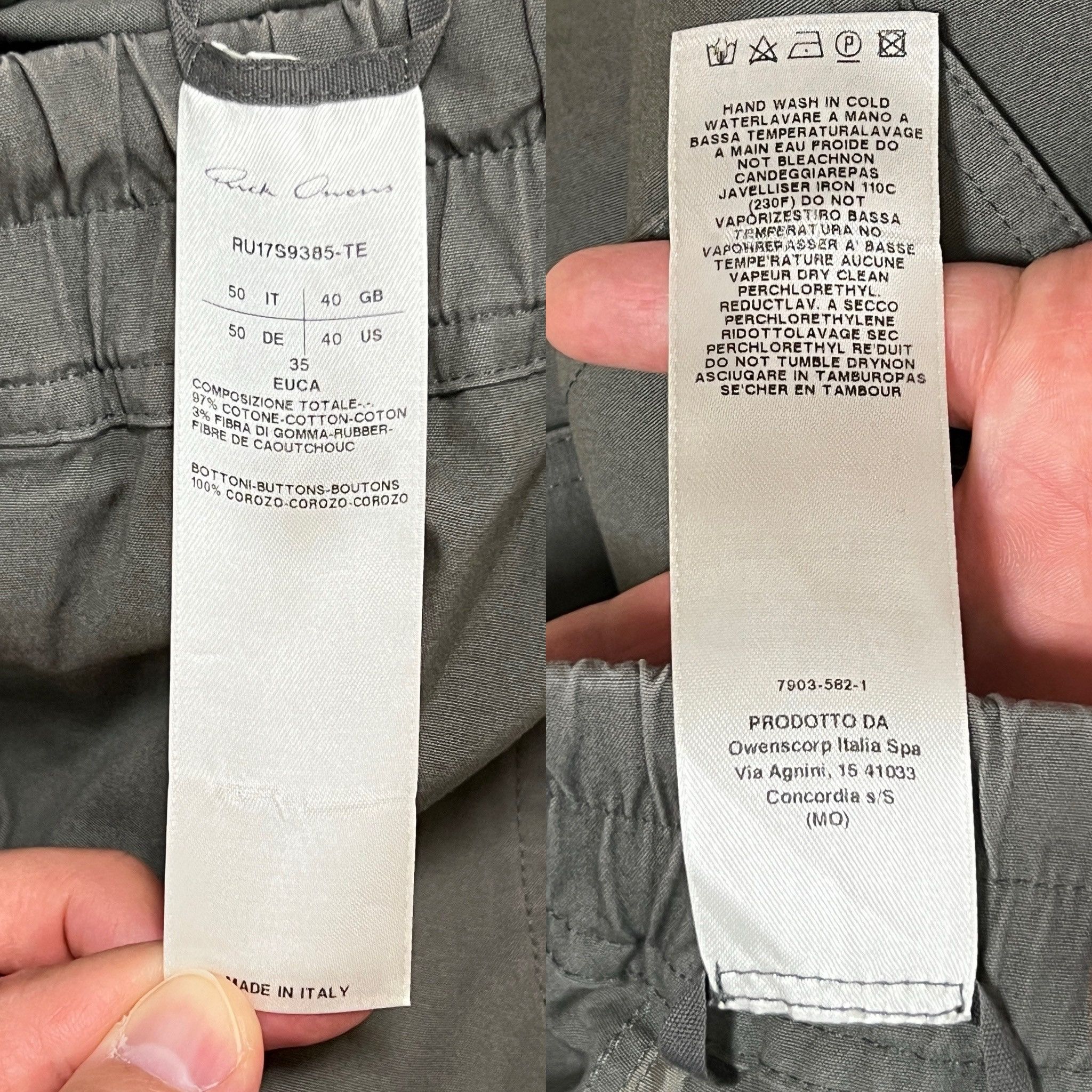 Rick Owens Rick Owens SS17 "WALRUS" Drawstring Cropped Cargo Pants EUCA Size US 34 / EU 50 - 7 Thumbnail