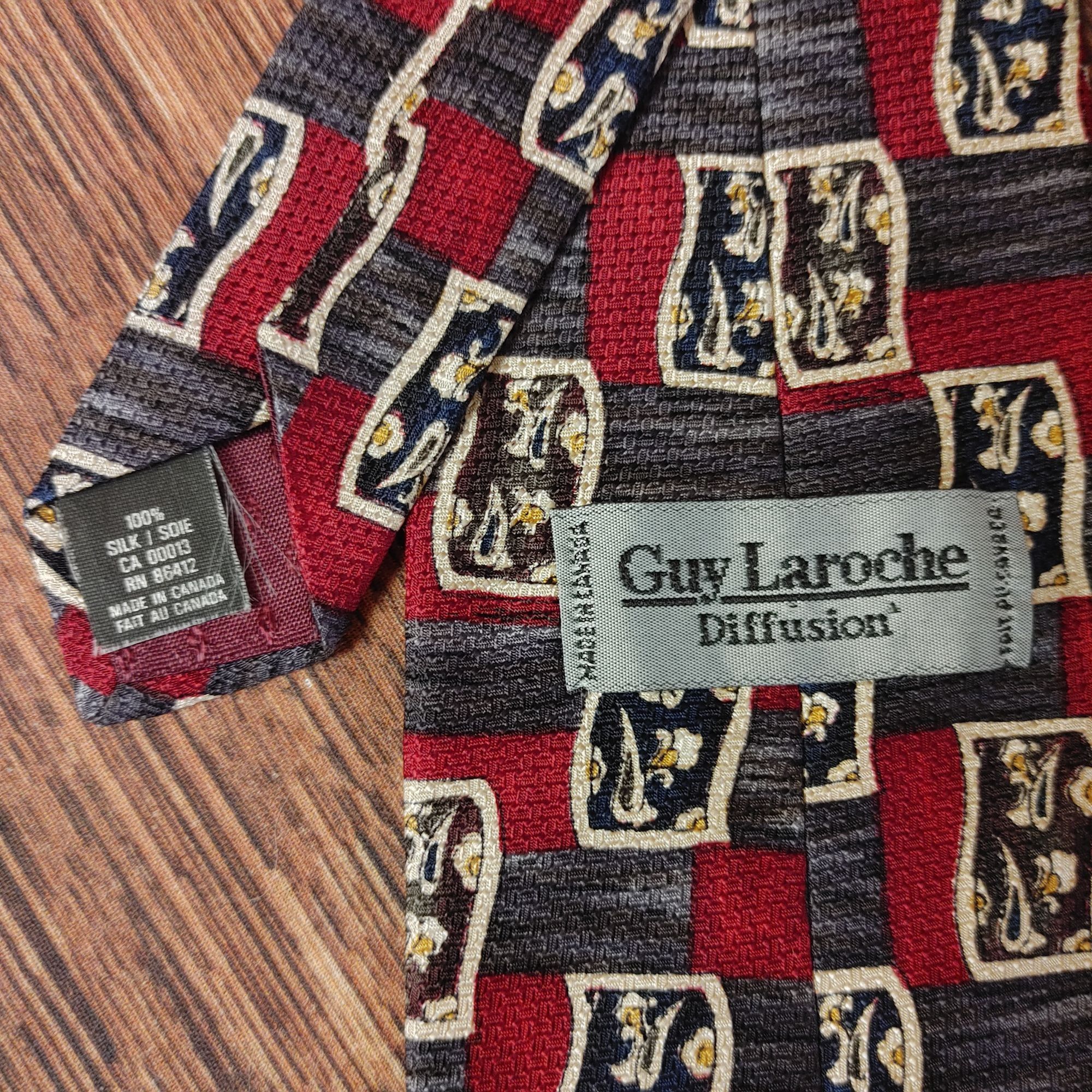 Guy Laroche Guy Laroche Diffusion Men's Red/Gray Paisley Abstract Patter Size ONE SIZE - 2 Thumbnail