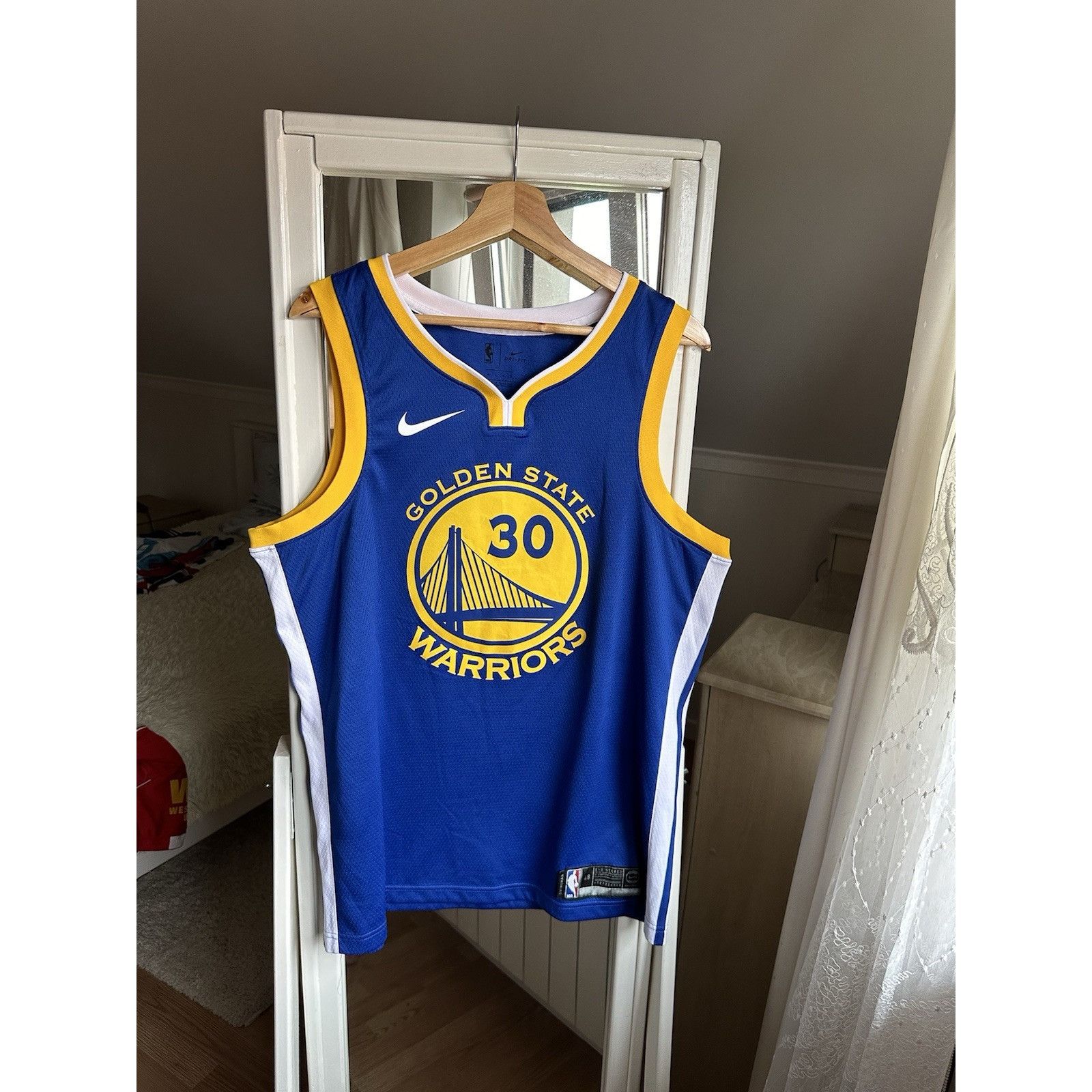 Nike Mens Nike Nba Golden State Warriors Stephen Curry Basketball Size US L / EU 52-54 / 3 - 1 Thumbnail