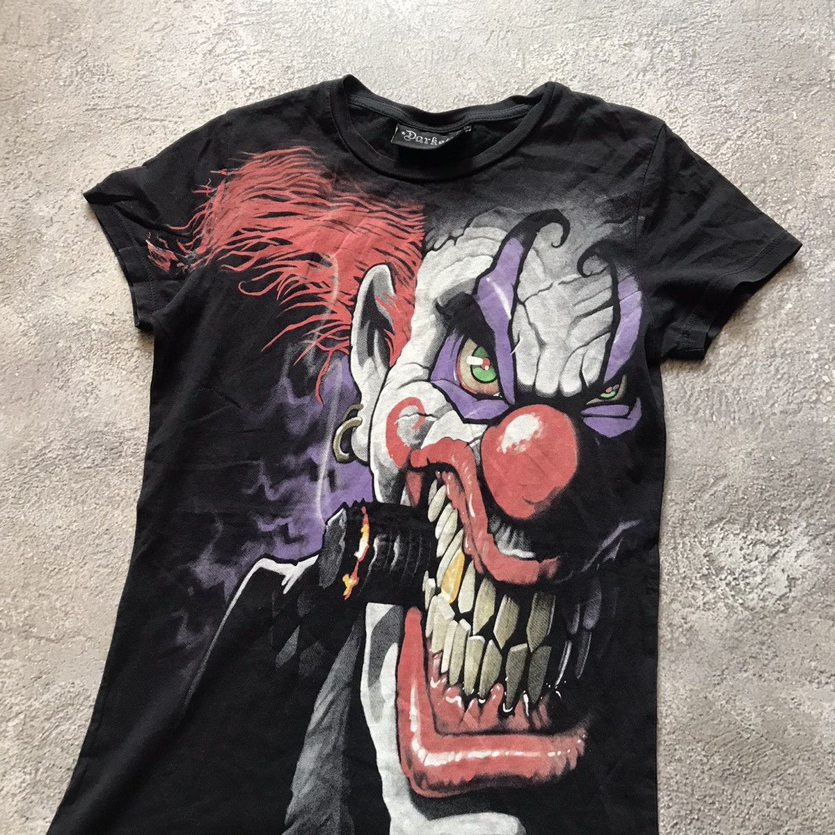 Vintage Vintage 90s Horror Graphic Tee Joker Skull Grunge Punk M Size M / US 6-8 / IT 42-44 - 1 Thumbnail