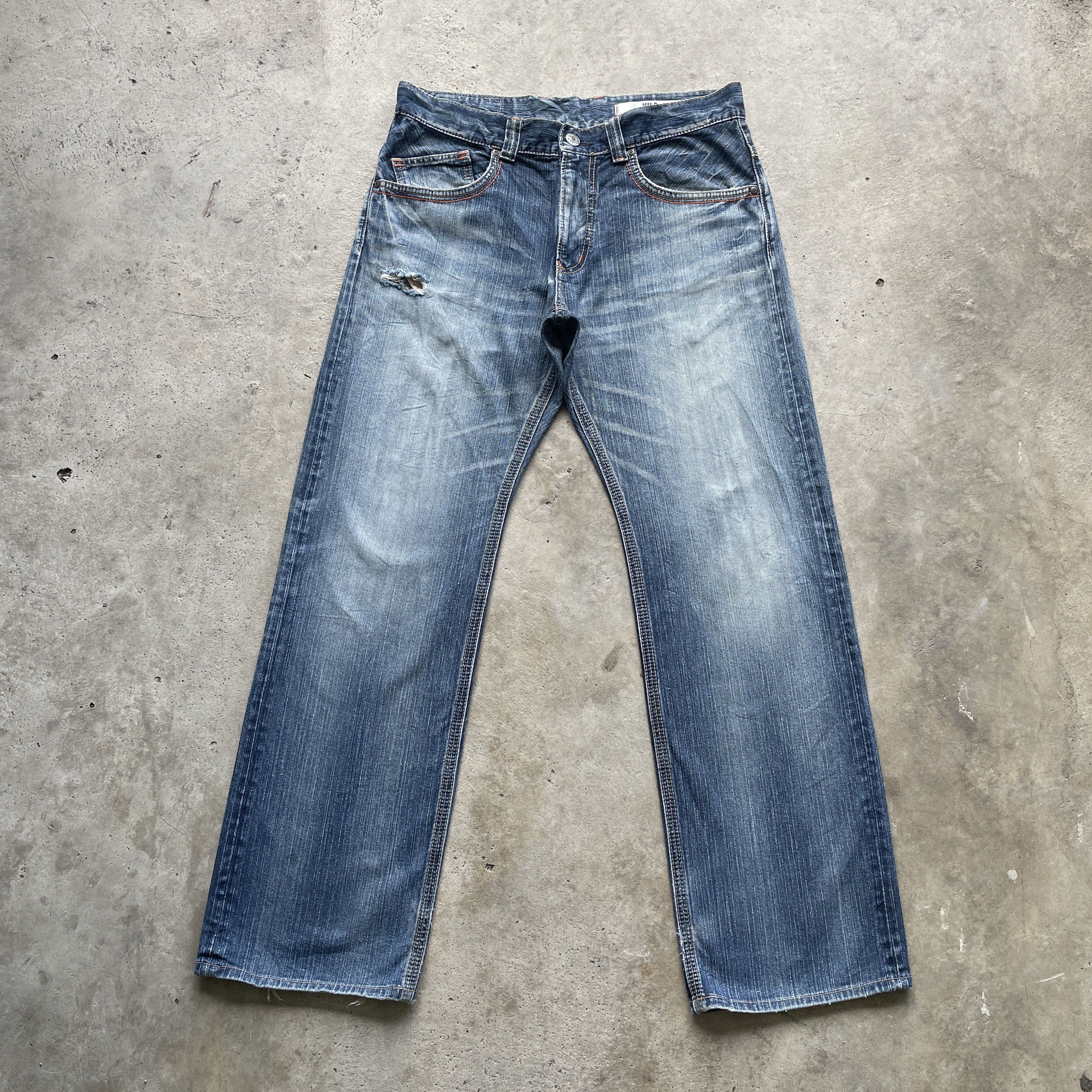 Edwin × Japanese Brand VINTAGE EDWIN XV-S DISTRESSED FADED BAGGY JEANS PANTS W35 Size US 35 - 2 Thumbnail
