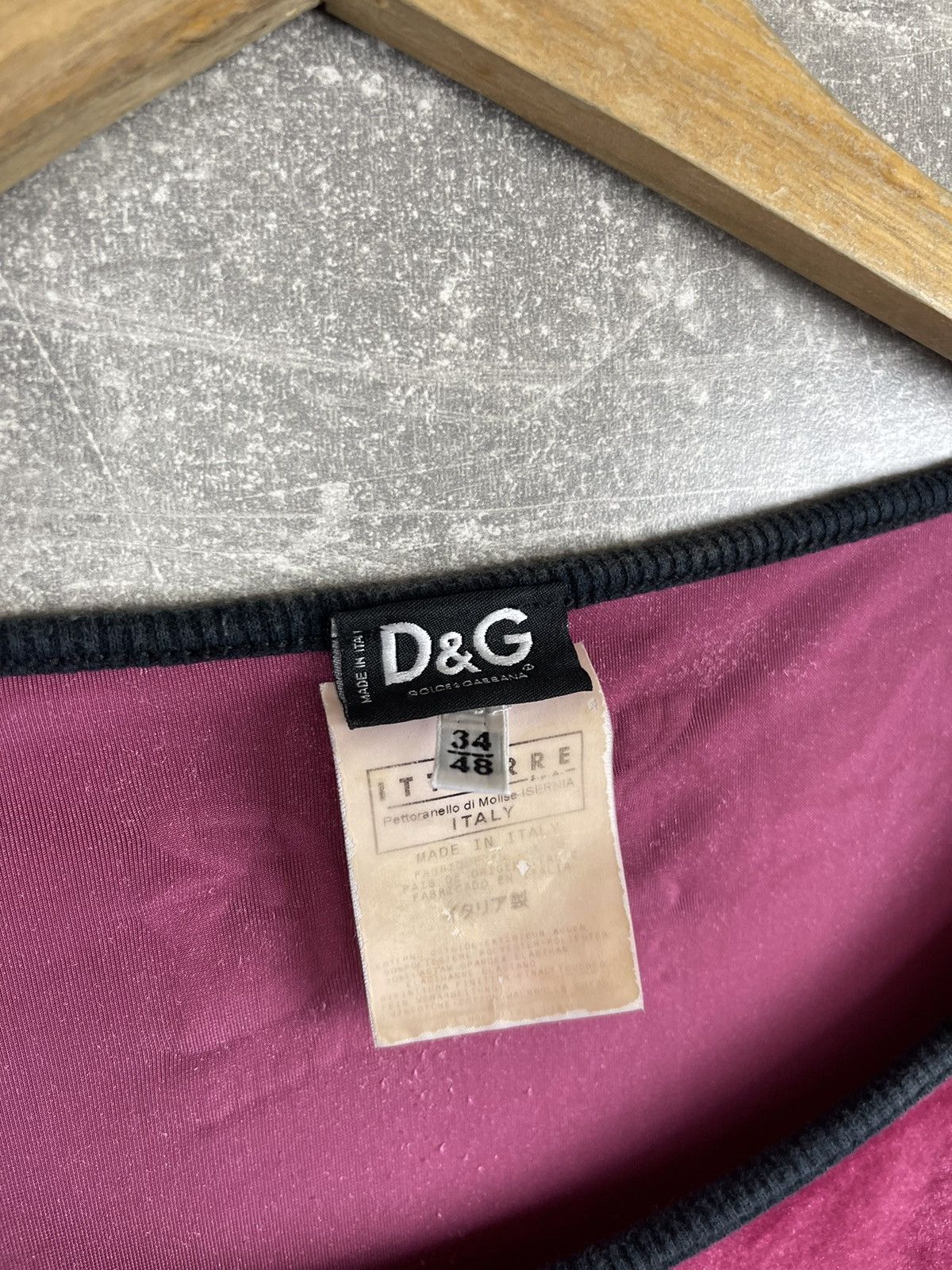 Dolce & Gabbana × Vintage Vintage Dolce&Gabbana Y2K Freestyler 83 Velour Layered Top Size XL / US 12-14 / IT 48-50 - 8 Thumbnail