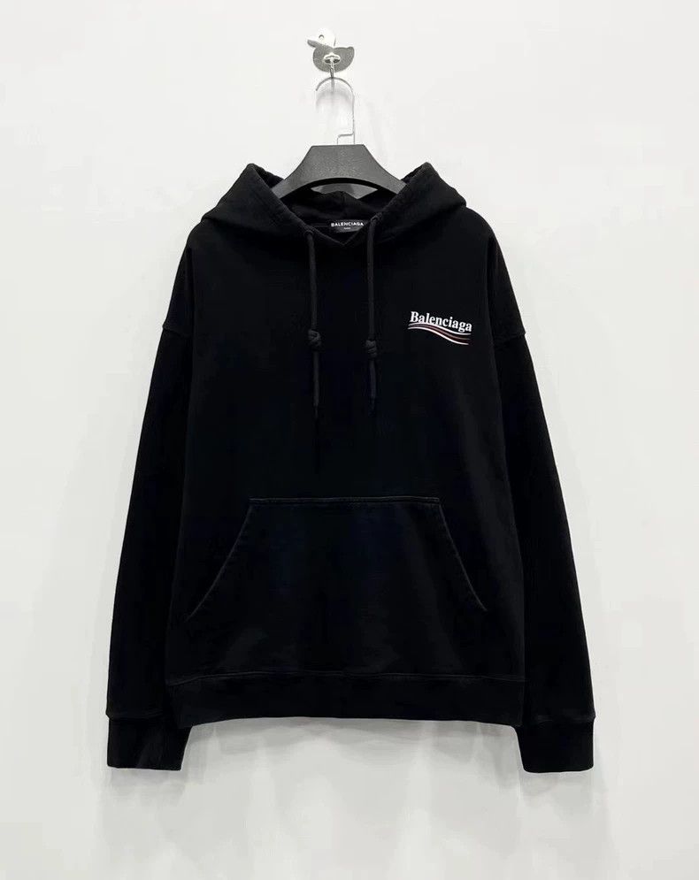 Balenciaga Balenciaga Black Logo Hoodie Size US M / EU 48-50 / 2 - 1 Thumbnail