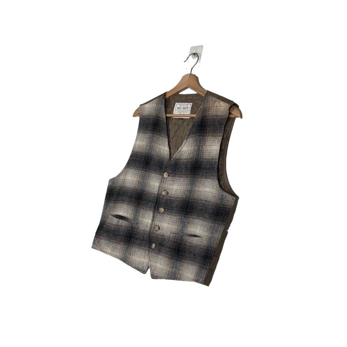 Japanese Brand 📌VINTAGE UTILITY VEST BE-HOT JAPAN TARTAN DESIGN CHECK Size US M / EU 48-50 / 2 - 5 Thumbnail