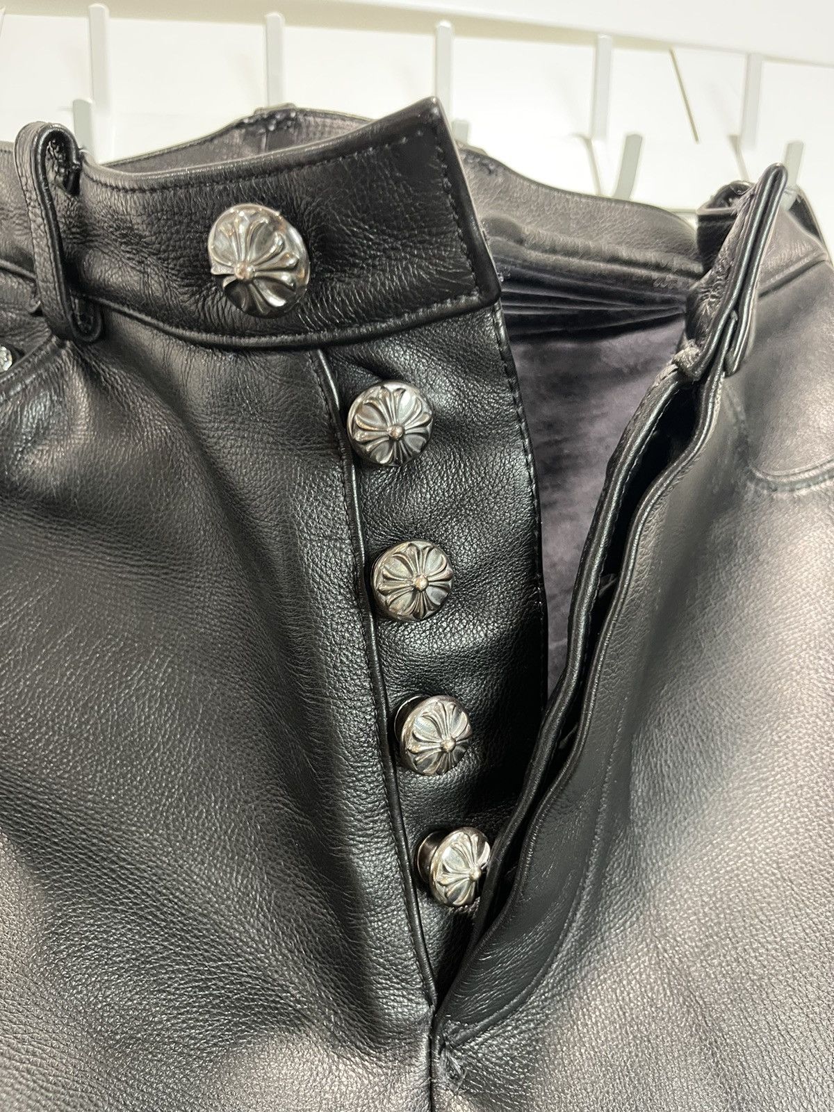 Chrome Hearts Chrome Hearts cross patch leather biker pants Size US 34 / EU 50 - 20 Thumbnail