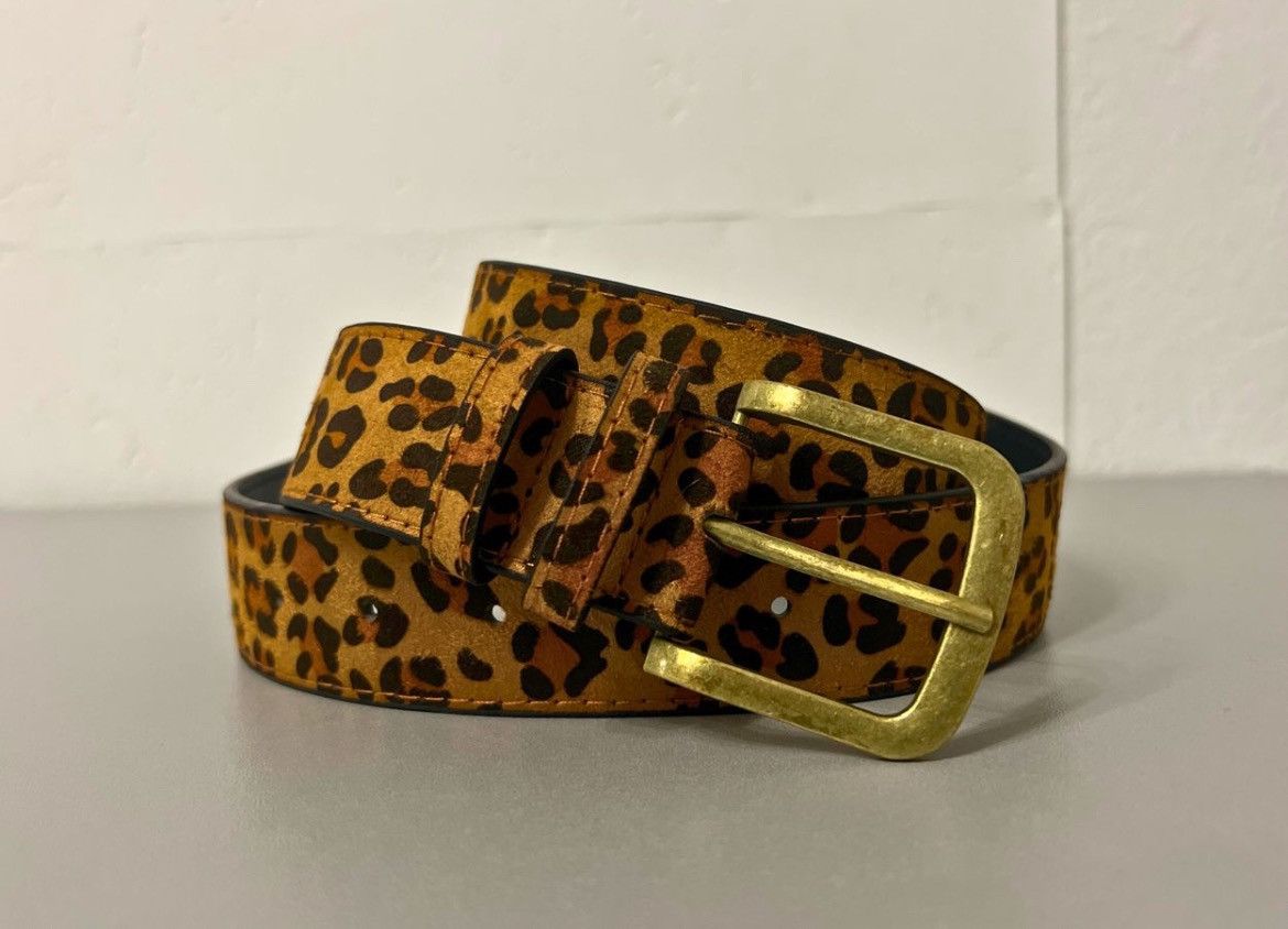 Japanese Brand 2000s leopard cheetah print belt Size 32 - 3 Thumbnail