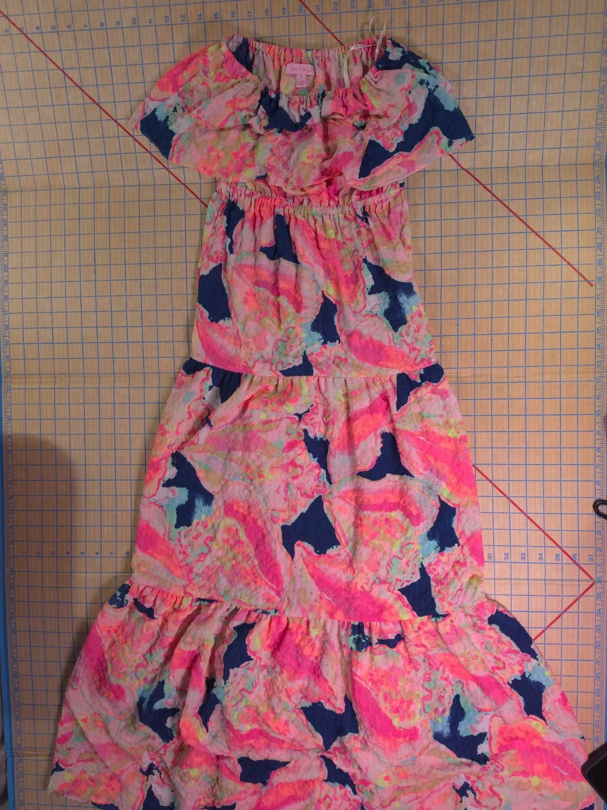 Other Lilly Pulitzer Caridee Popover Maxi Dress Neon Pink Orange S Size S / US 4 / IT 40 - 1 Thumbnail