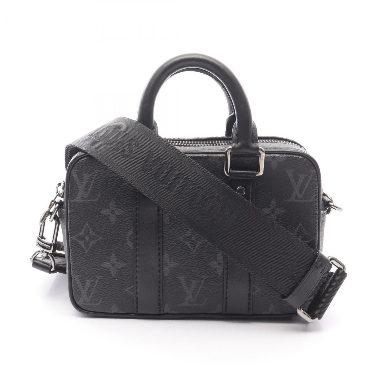 Louis Vuitton Coated Canvas Black Handbags