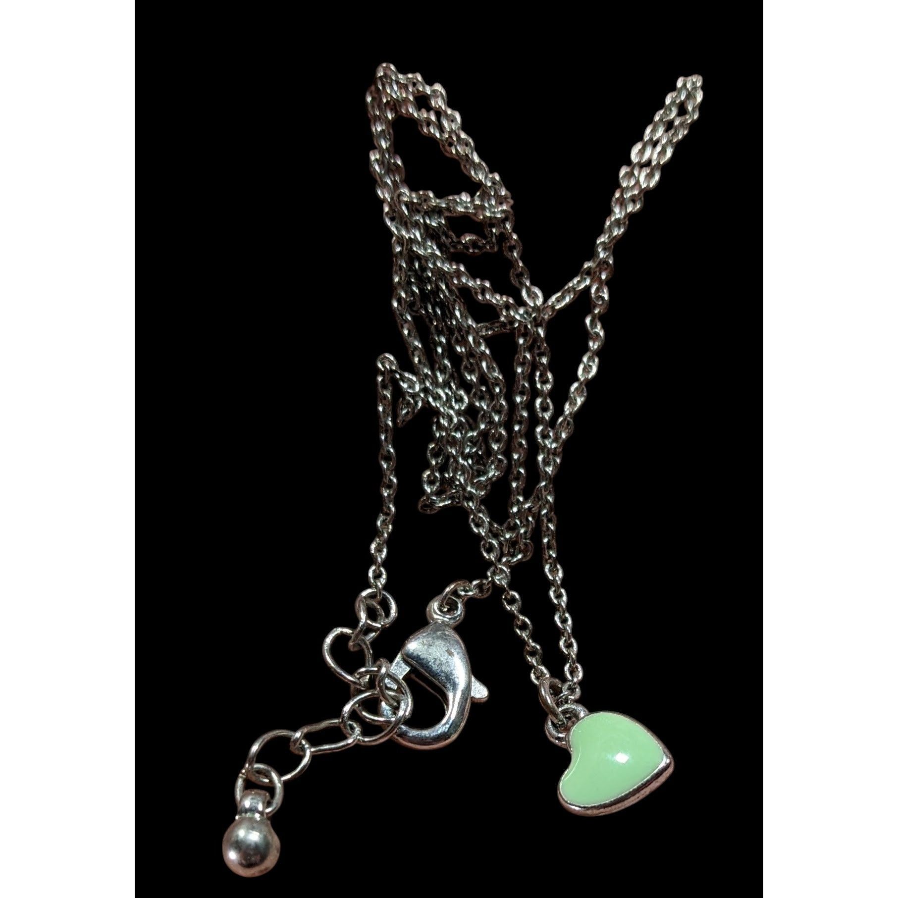 Other Minimalist Mint Green Heart Pendant Necklace Size ONE SIZE - 3 Thumbnail