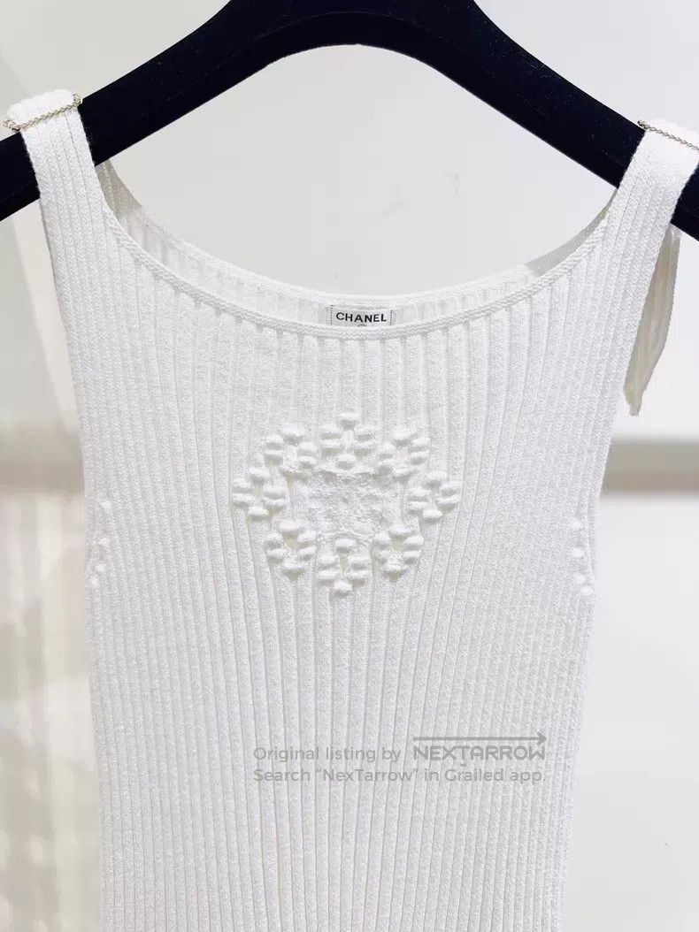 Chanel Chanel 20P white knitted dress Size XXS / US 00 / IT 34 - 3 Thumbnail
