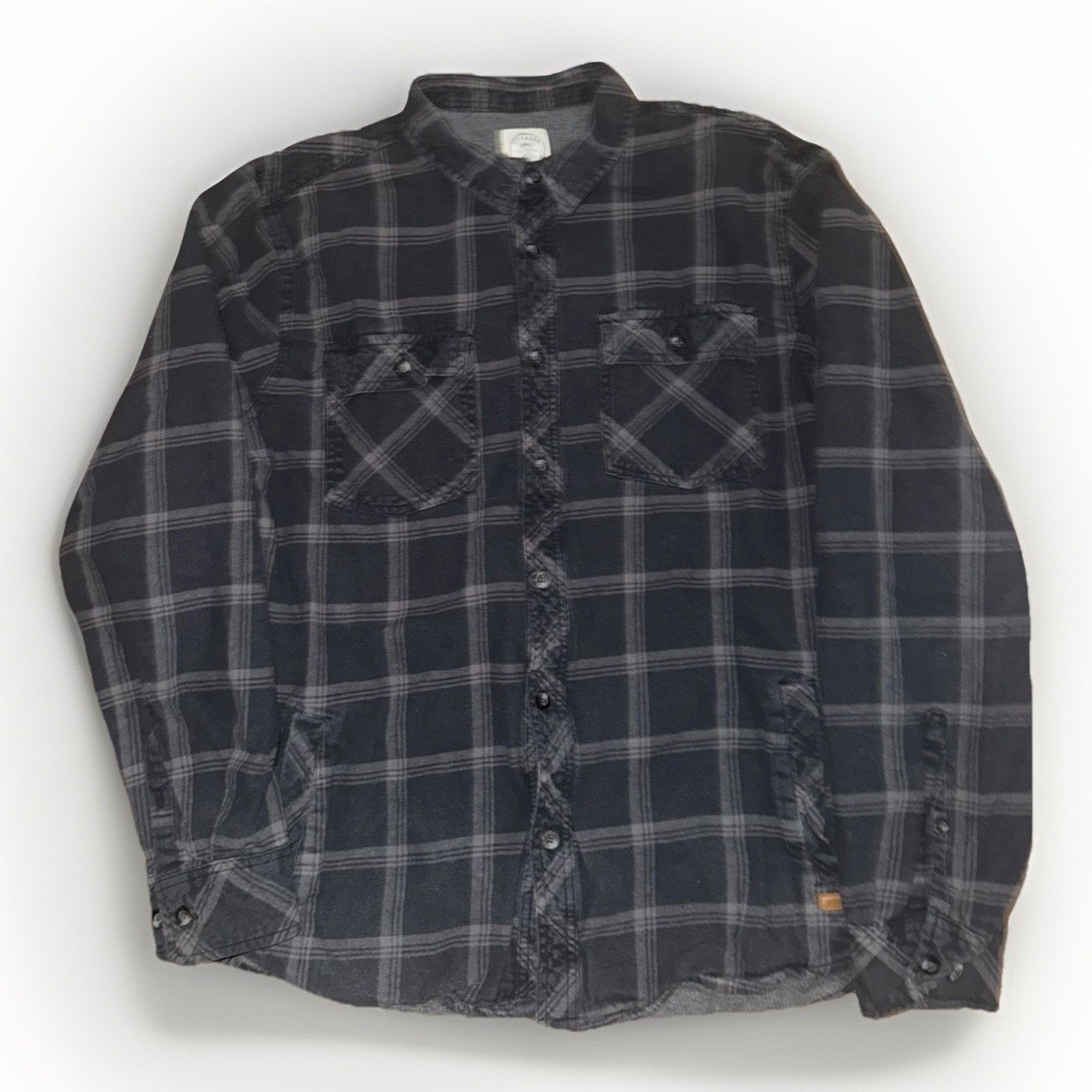 Vintage Voyager Thermal Lined Flannel Shirt Black Gray Plaid USA L Size US L / EU 52-54 / 3 - 1 Thumbnail