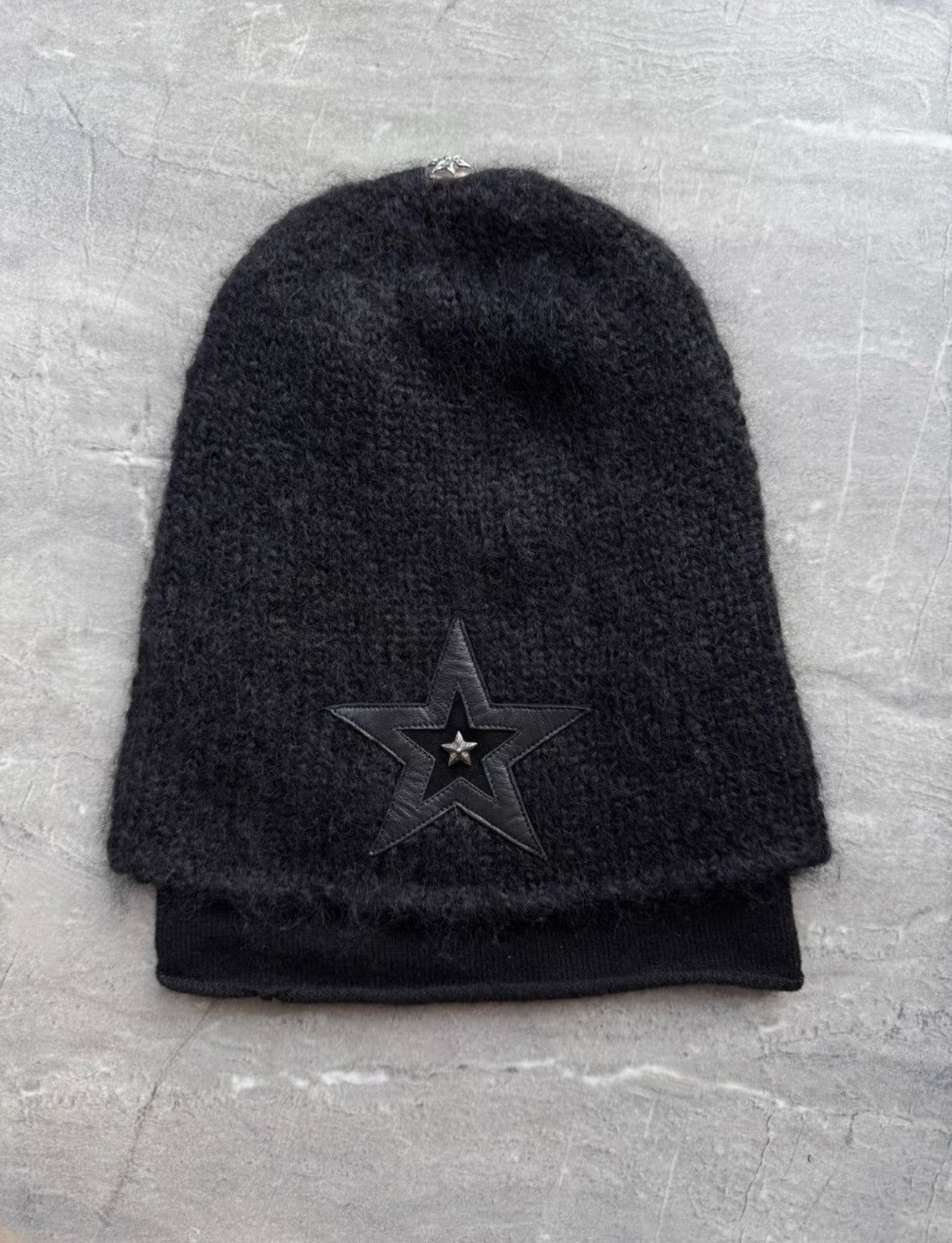 Chrome Hearts Chrome Hearts Leather Applique Silver Double-Layer Beanie Size ONE SIZE - 1 Thumbnail