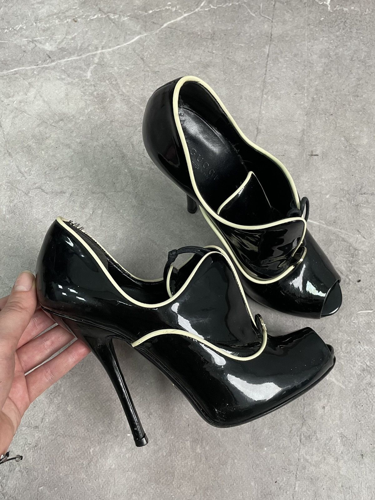 Gucci Rare Gucci heel 2000s leather boots shoes 👞 Size US 6 / IT 36 - 7 Thumbnail