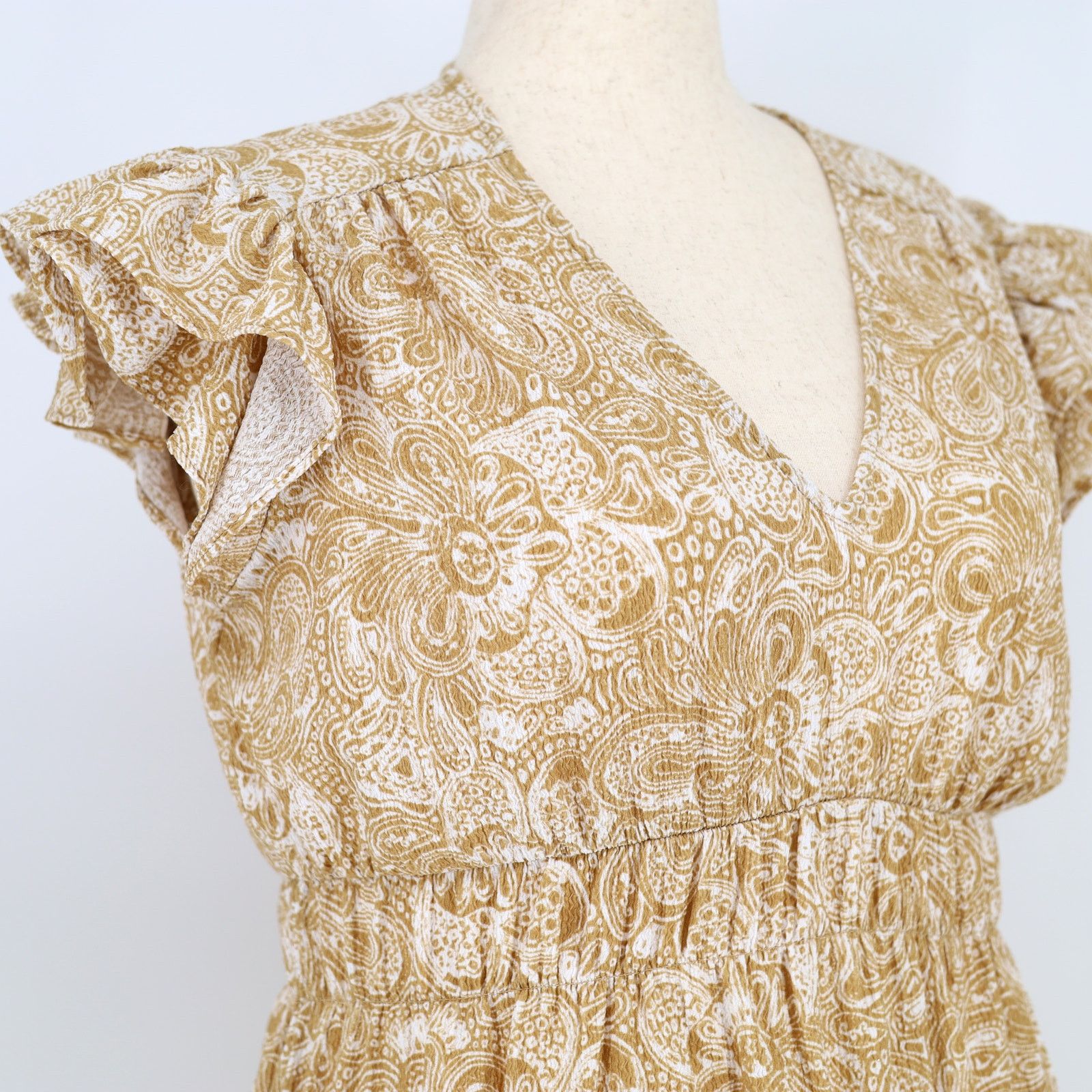 Michael Kors Michael Kors Women Paisley Boho Ruffle Mini Dress Size L Size L / US 10 / IT 46 - 3 Thumbnail