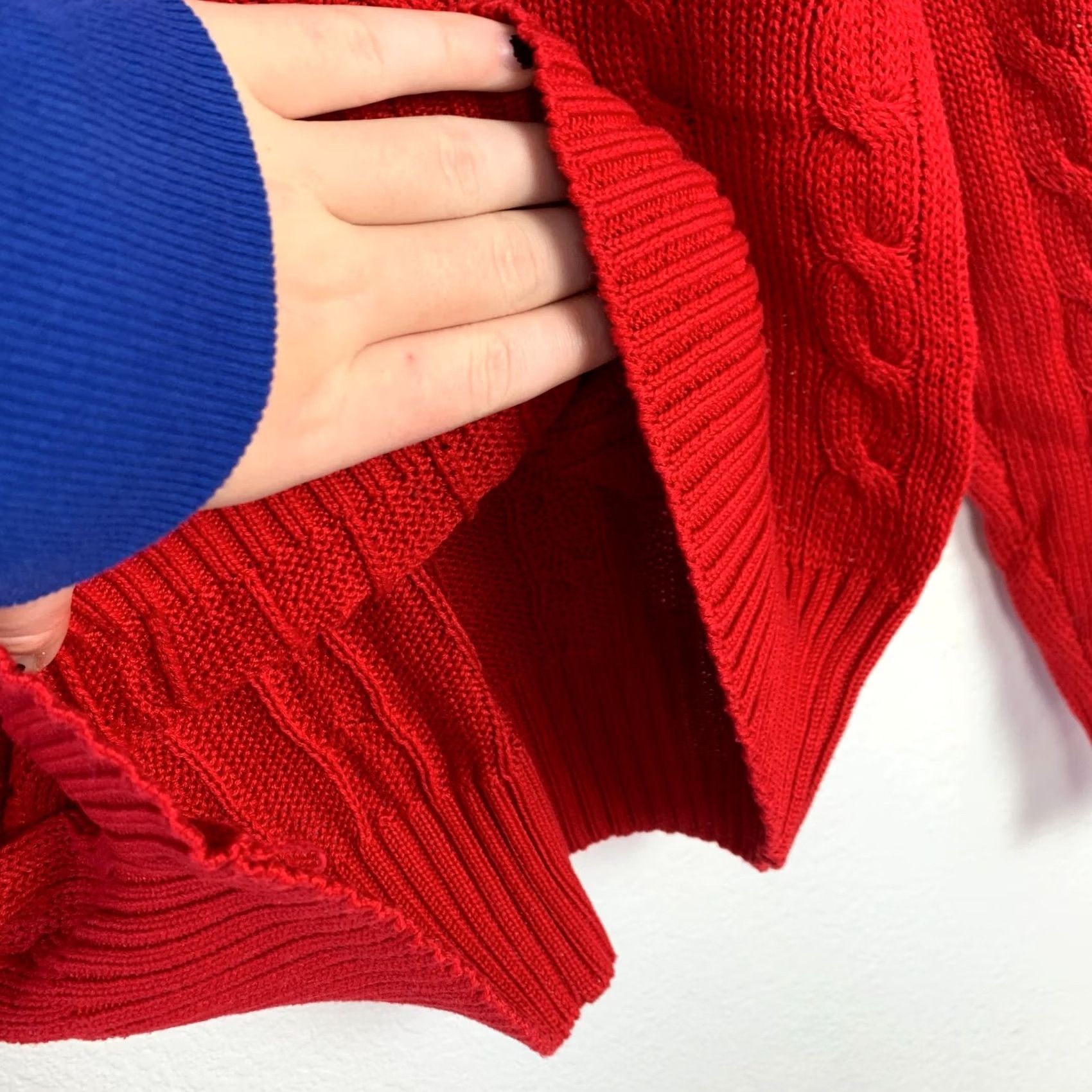 Countess Mara VINTAGE Countess Mara Jack Henry Red Cable Knit V-Neck Red Sweater Mens M Size US M / EU 48-50 / 2 - 3 Thumbnail
