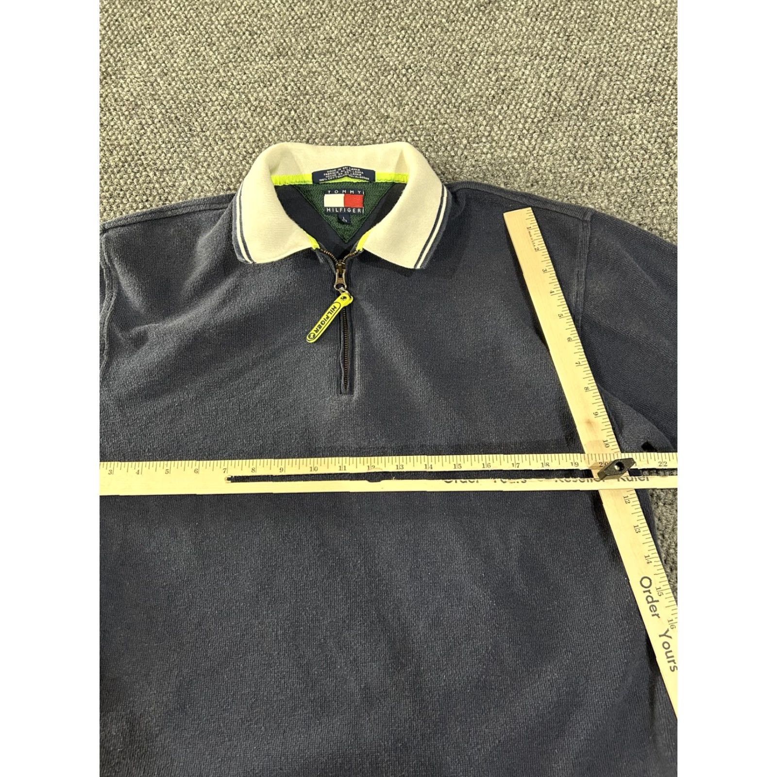 Tommy Hilfiger Tommy Hilfiger Tennis Polo Shirt Mens L Navy 1/4 Zip Cotton Golf/Tennis Style Shirt Mens Size US L / EU 52-54 / 3 - 5 Thumbnail