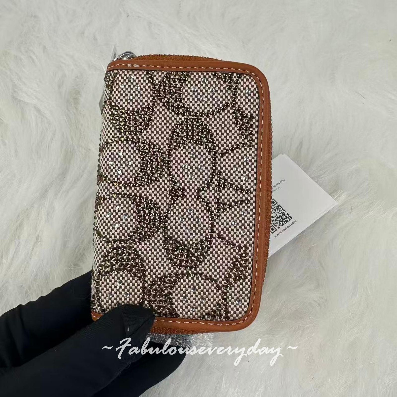 Coach Coach Essential Small Zip Around Card Case Crystal Jacquard Size ONE SIZE - 3 Thumbnail