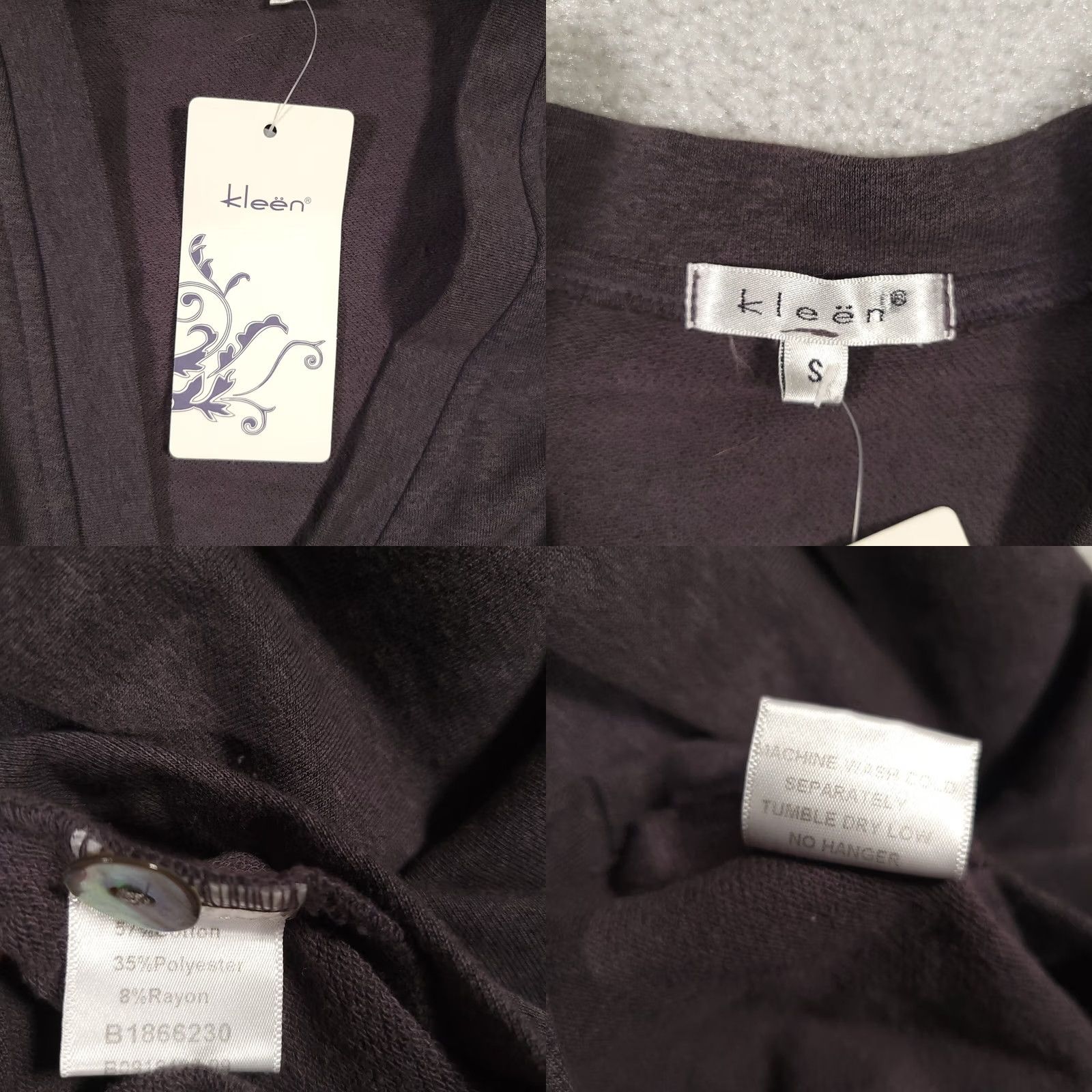 Vintage Kleen Women's Small Gray Oversized Open Front Cardigan Sweater Poncho Shirt Size S / US 4 / IT 40 - 9 Thumbnail
