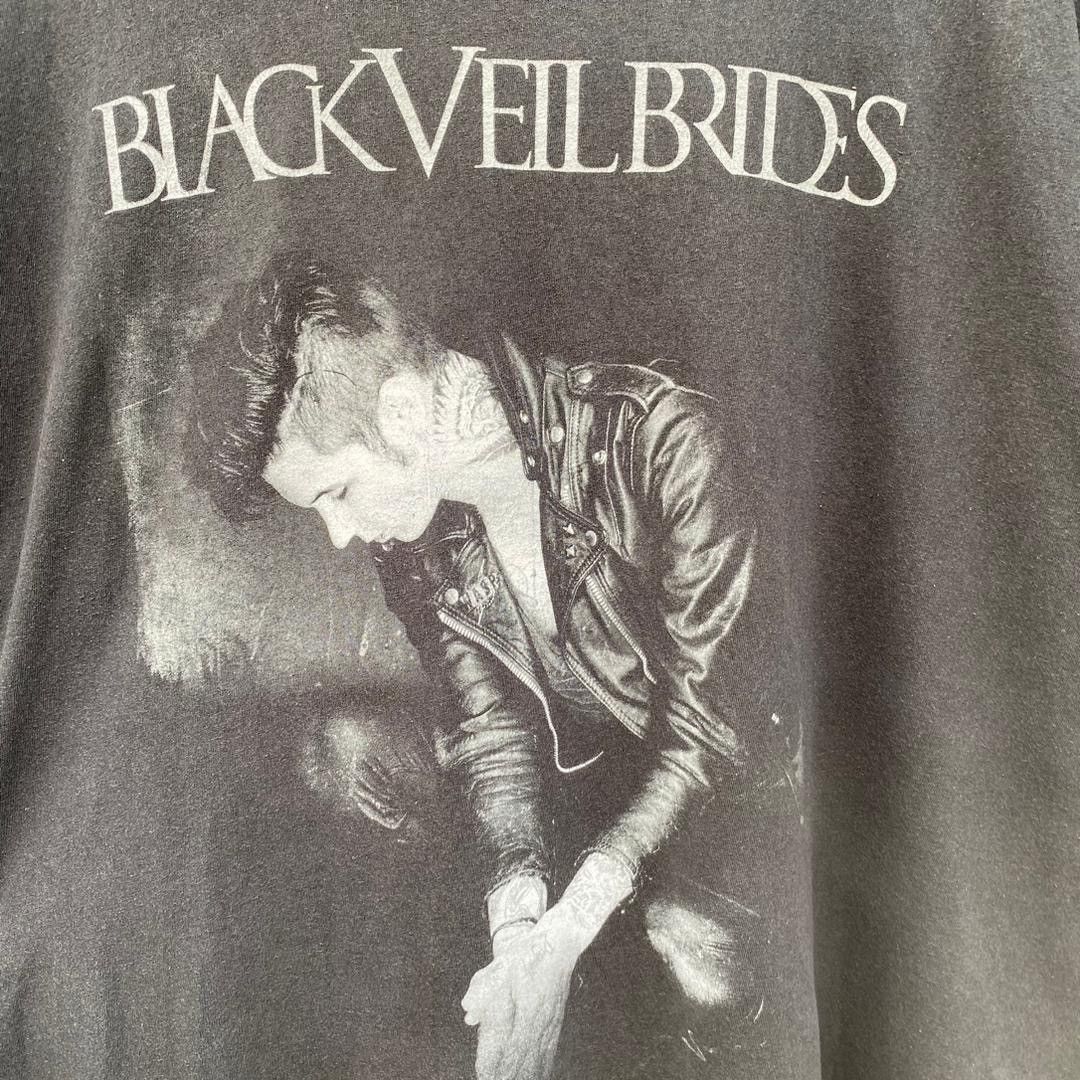 Thrashed Faded Vintage Black Veil Brides Rock Band Tee