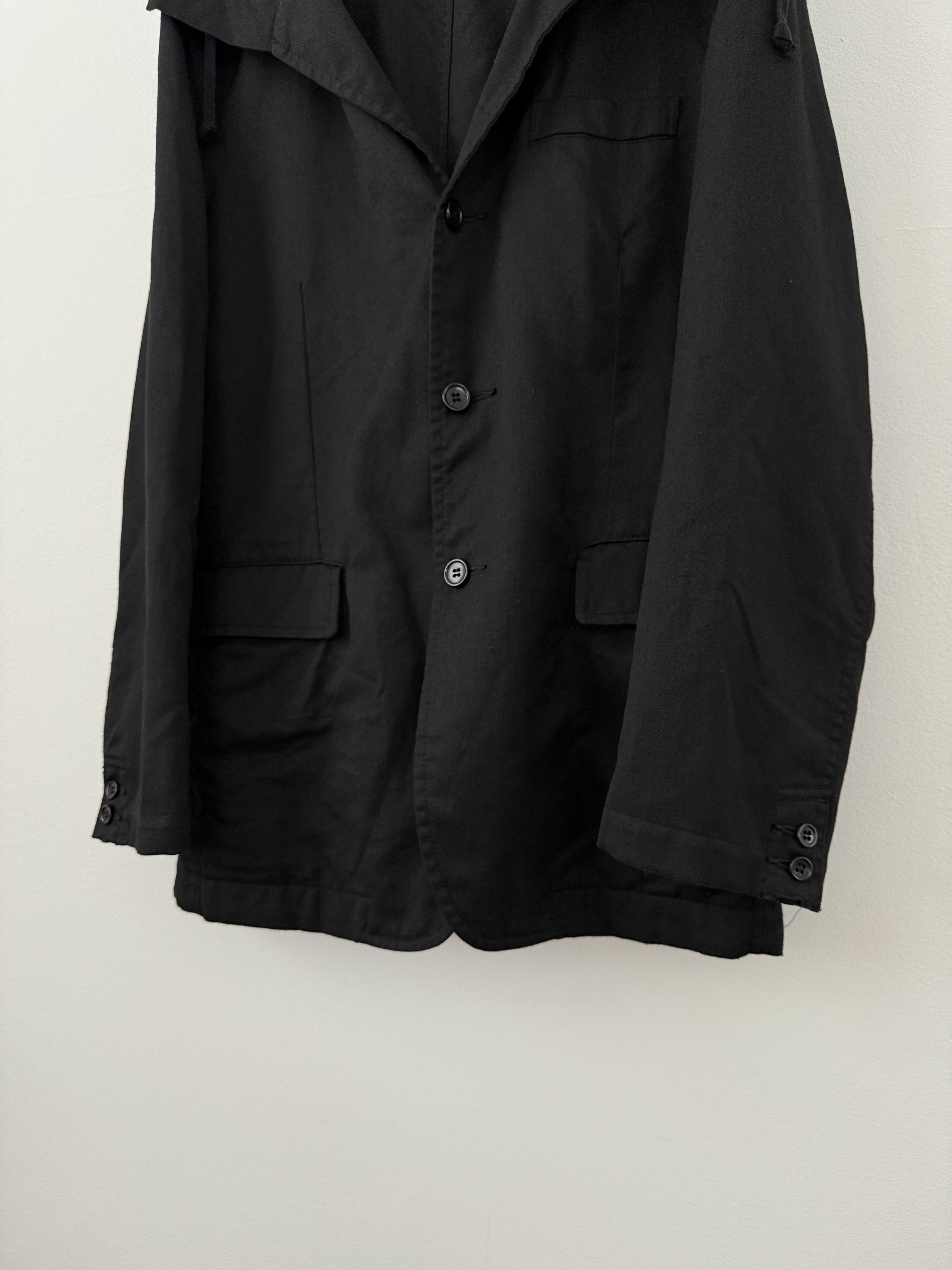 Comme des Garcons Black Hooded Button Up Jacket Size US M / EU 48-50 / 2 - 9 Thumbnail