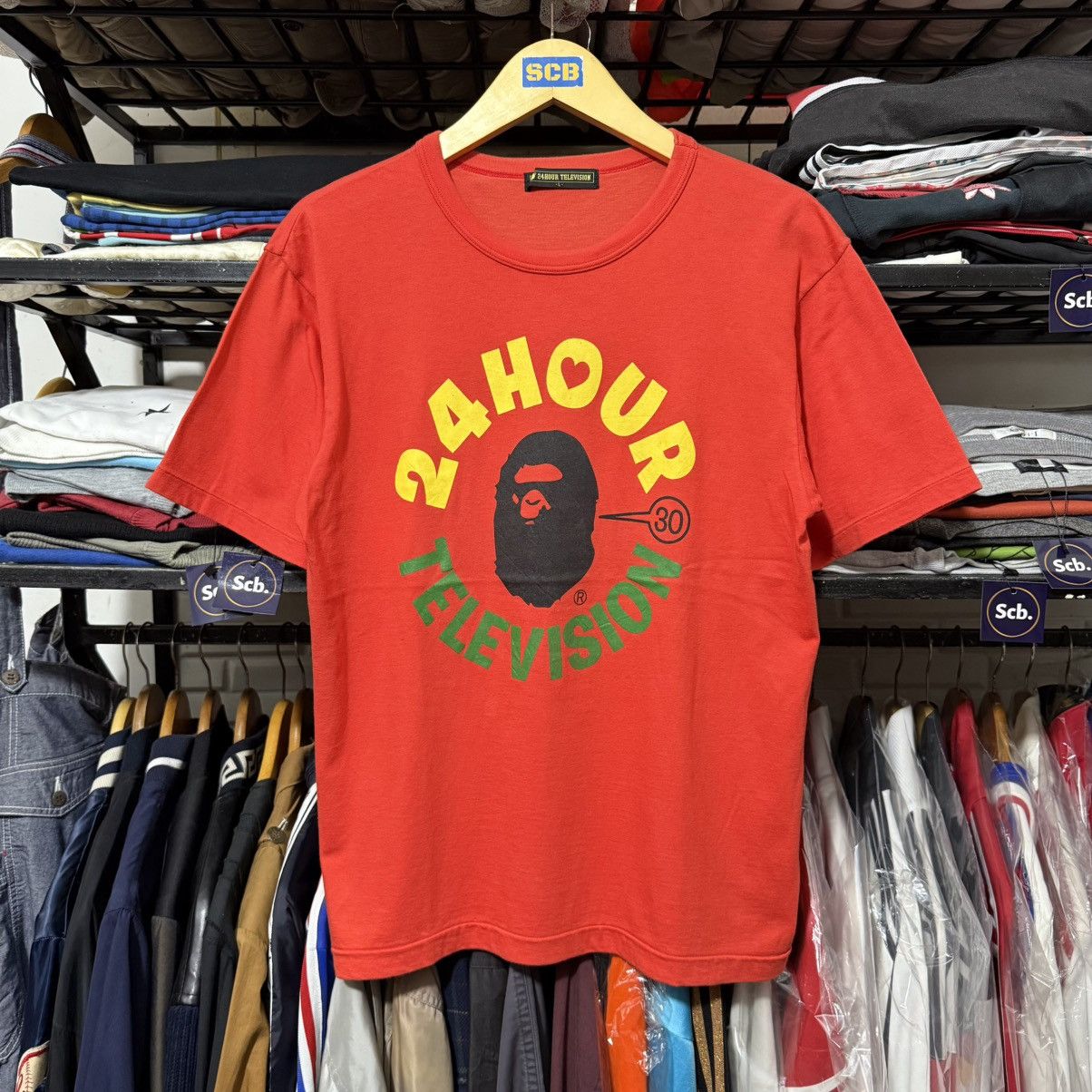 Bape Bape 24 Hours Television Tee Size US L / EU 52-54 / 3 - 1 Thumbnail