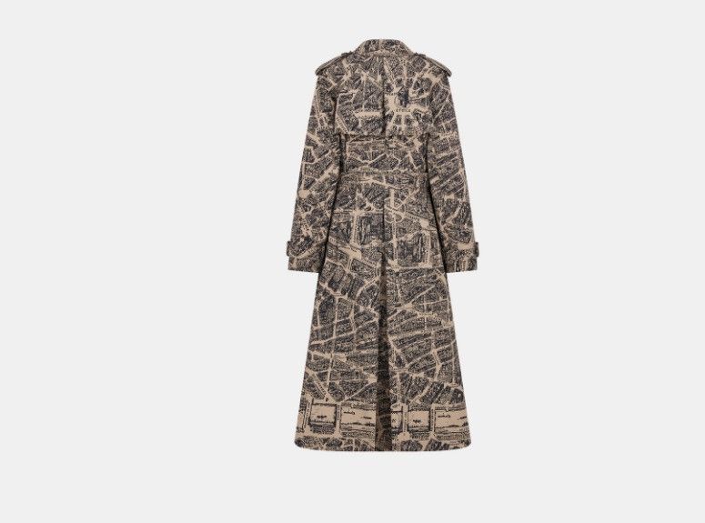Dior o1w1db10425 357M55A Trench Coat in Black & Beige Size L / US 10 / IT 46 - 2 Thumbnail