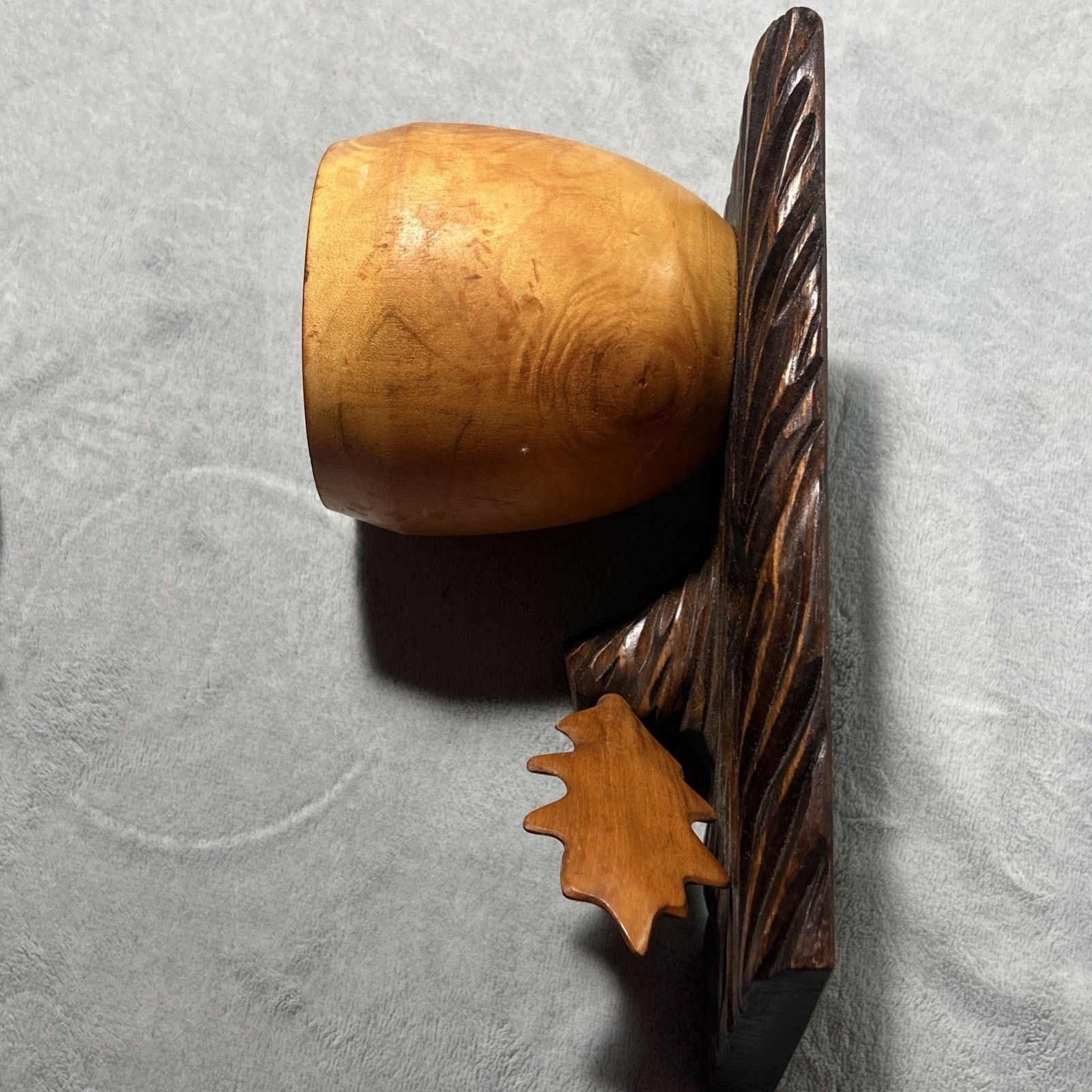 Vintage Antique 1890s Wooden Acorn Smoking Pipe Stand Ashtray Holder Size ONE SIZE - 18 Thumbnail