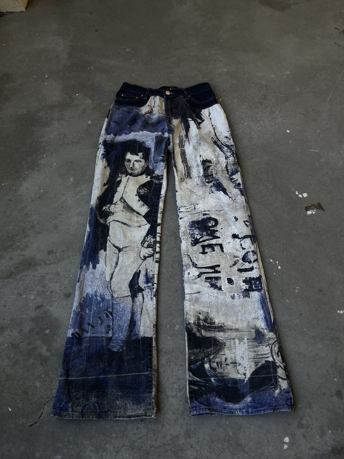Just Cavalli Just Cavalli Art Print Napoleon Jeans - 2000s archieve piece Size US 30 / EU 46 - 2 Thumbnail