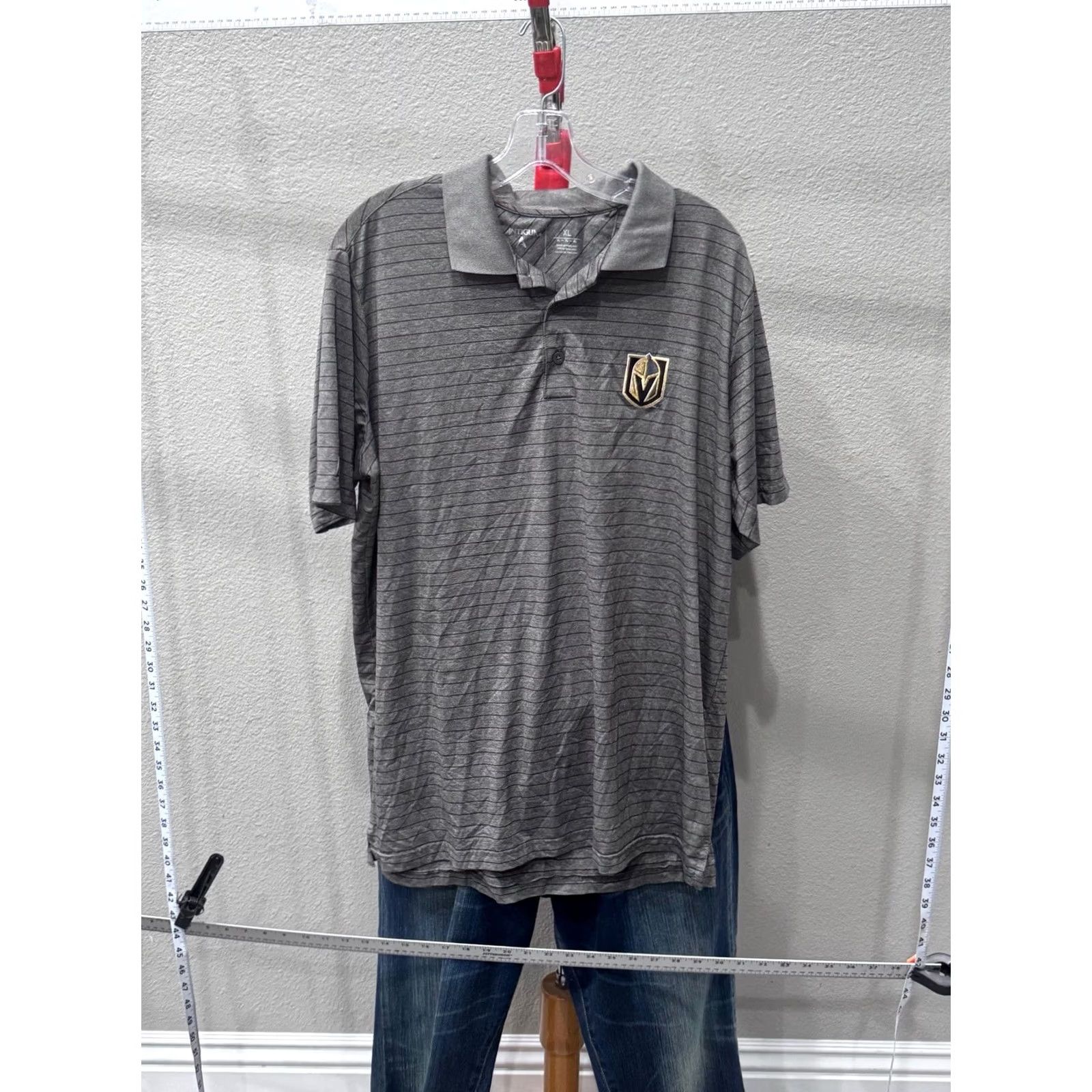 Vintage Antigua Shirt Mens Xl Striped Las Vegas Golden Knights Polo Size US XL / EU 56 / 4 - 3 Thumbnail