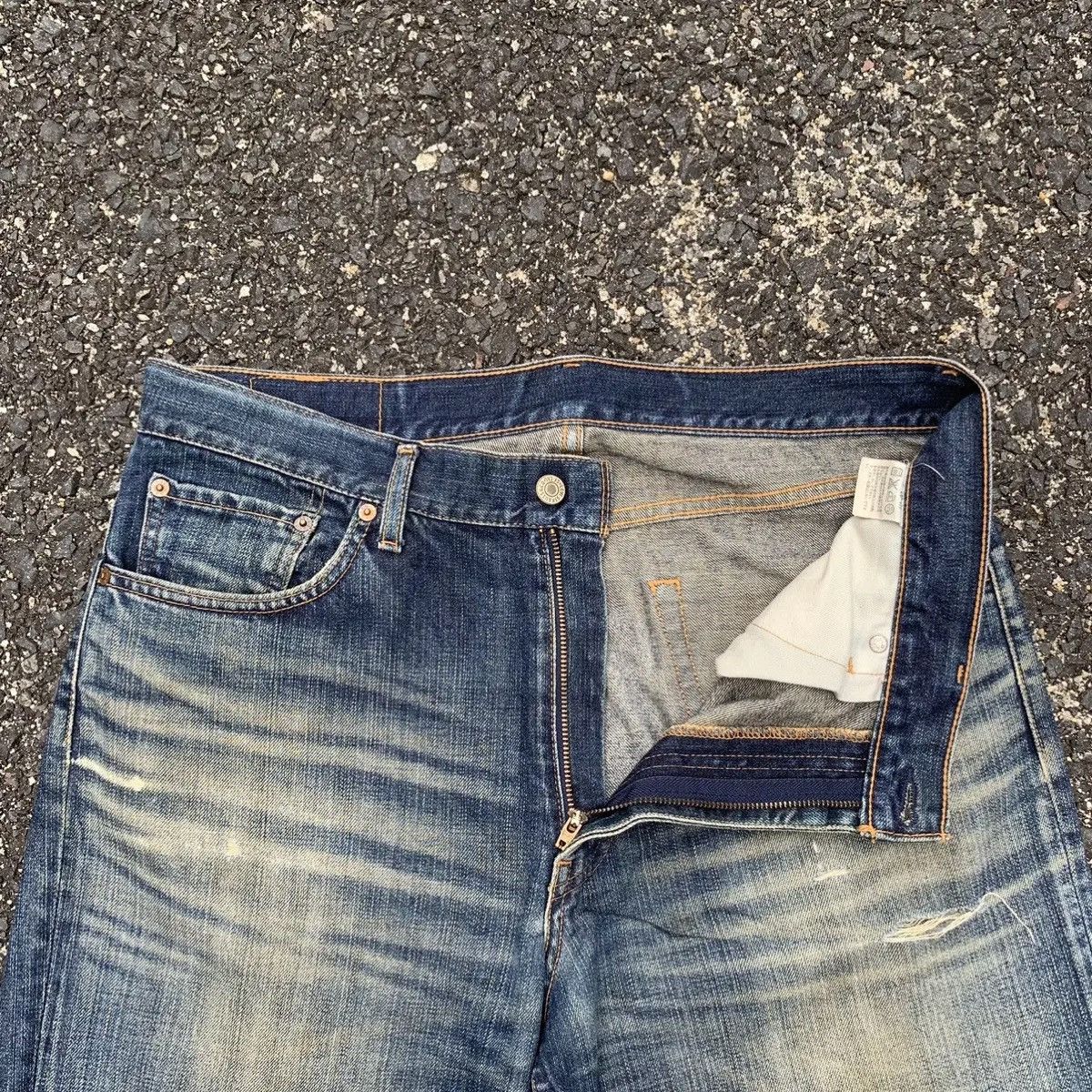 Levi's DISTRESSED DENIM🔥Levi’s 533 Jeans 35x30 Mudwash Faded Pants Size US 35 - 7 Thumbnail