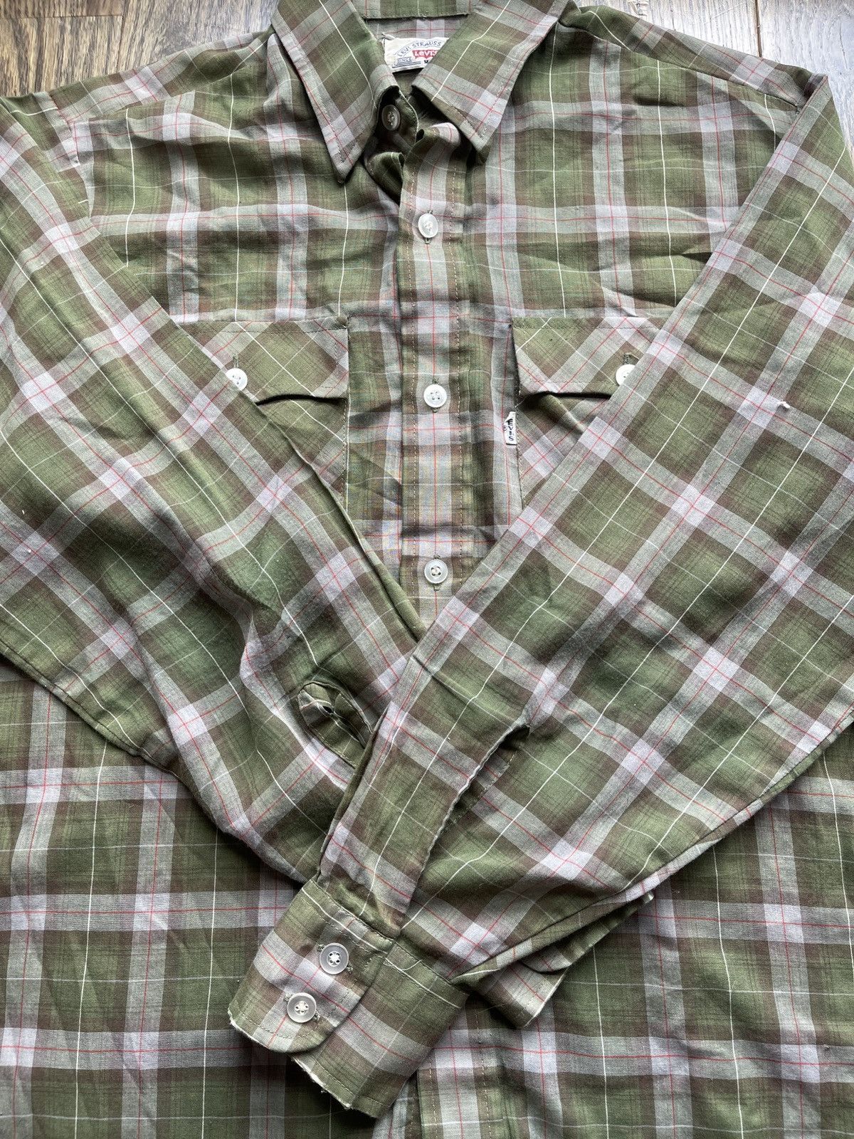 Levi's Vintage 70s Levis Plaid Flannel Size US M / EU 48-50 / 2 - 3 Thumbnail