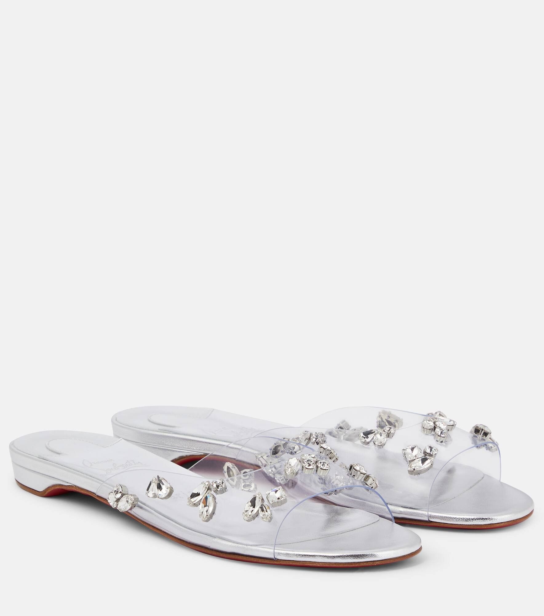 Christian Louboutin o1s1wg110125 Degraqueenie Slides in Transparent Size US 8 / IT 38 - 1 Thumbnail