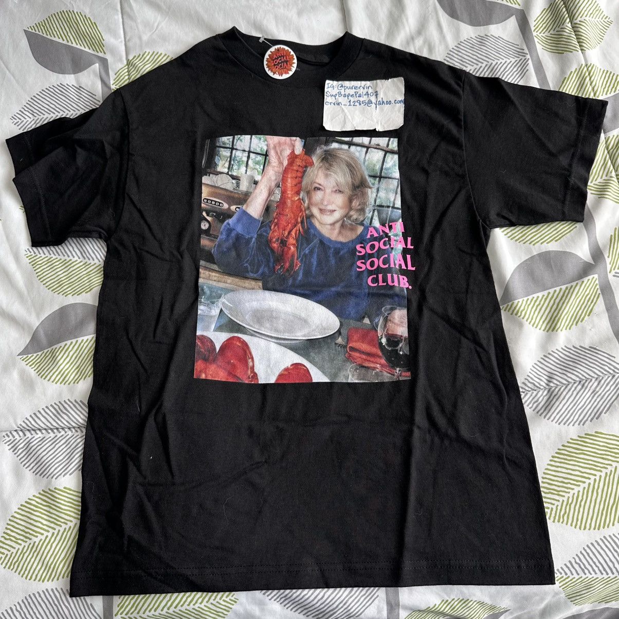 Anti Social Social Club Martha Stewart Lobster Tee Black size MEDIUM Size US M / EU 48-50 / 2 - 1 Thumbnail