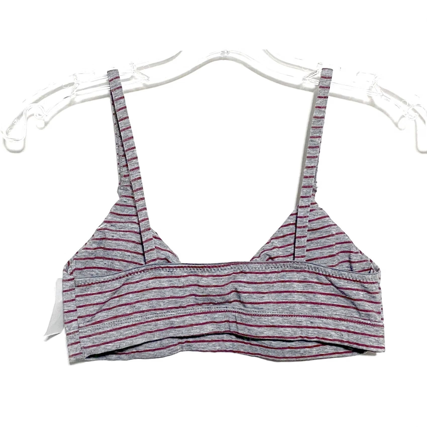 Vintage Charlotte Russe Bralette M Gray Striped Bow Festival Flirty Summer NWT Womens Bras Shirt? Size ONE SIZE - 3 Thumbnail