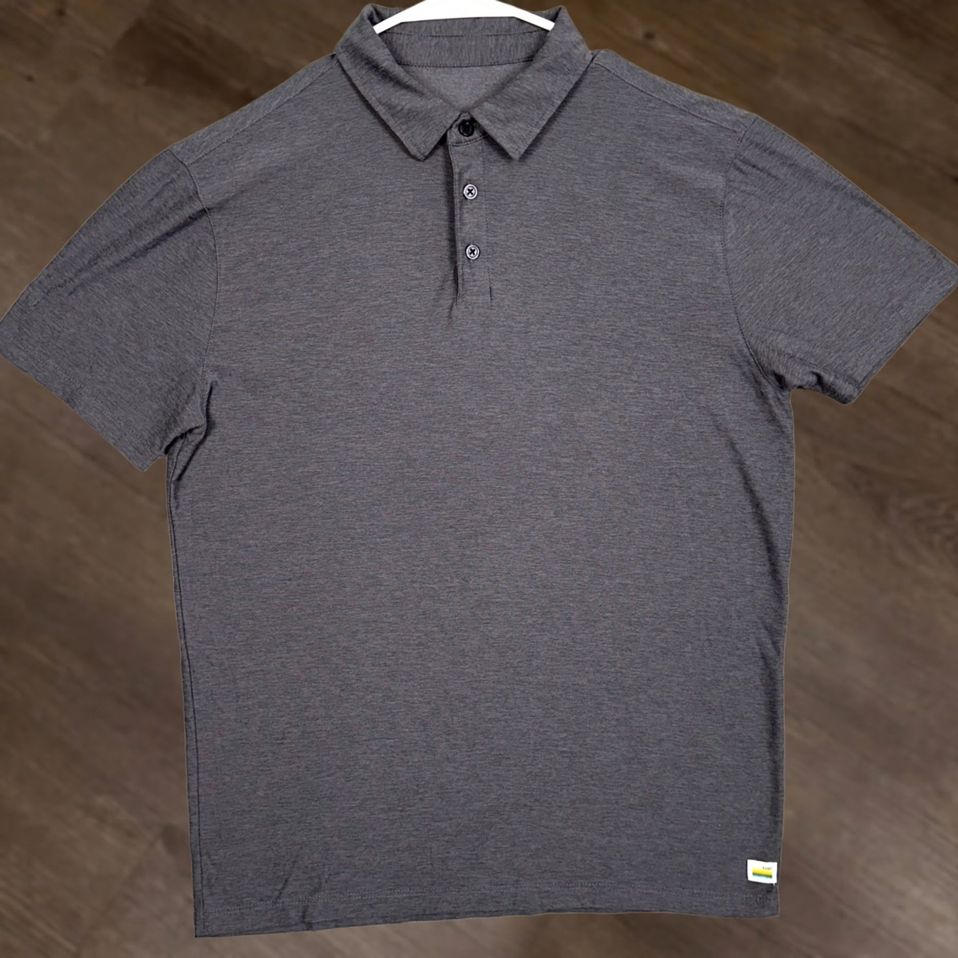 Vuori VUORI Polo Shirt Mens M Gray Heather Knit Lightweight Breathable Short Sleeve Golf Activewear Casual Button Up Structure: Collared Spread Neckline Size US M / EU 48-50 / 2 - 1 Thumbnail
