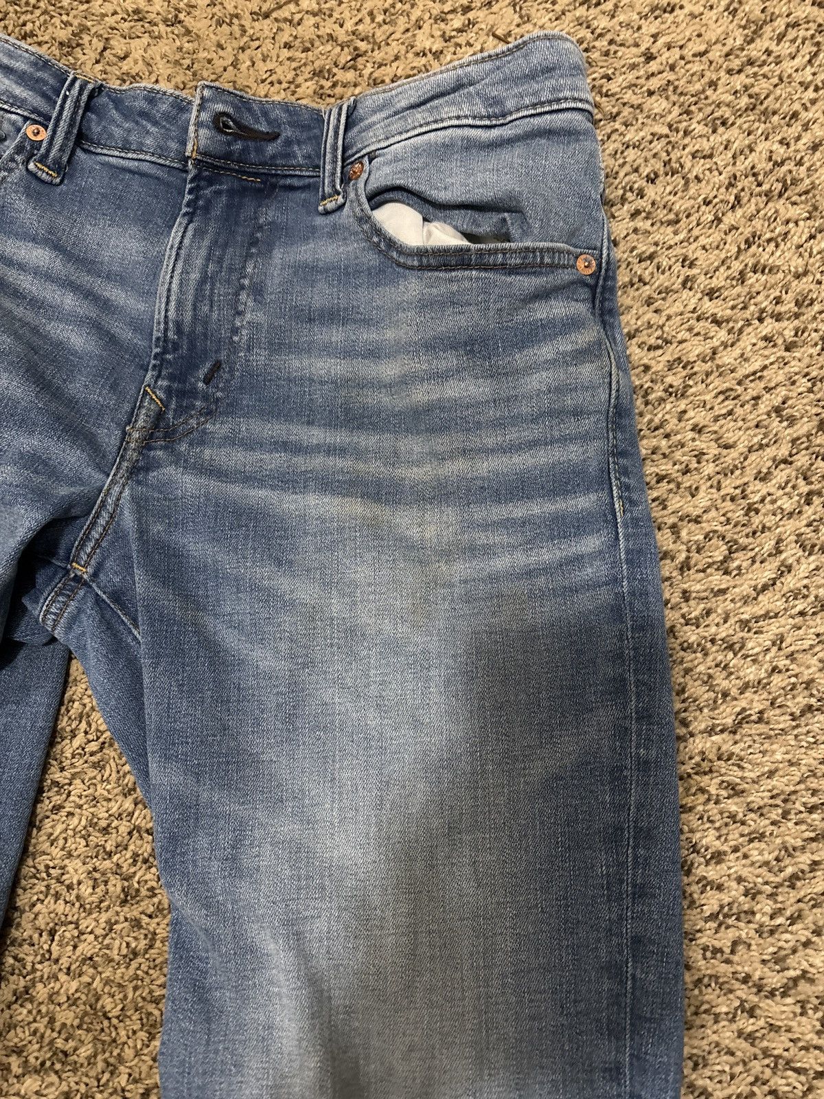 American Eagle Outfitters American Eagle Original Straight Jeans, Light Blue Size US 32 / EU 48 - 6 Thumbnail