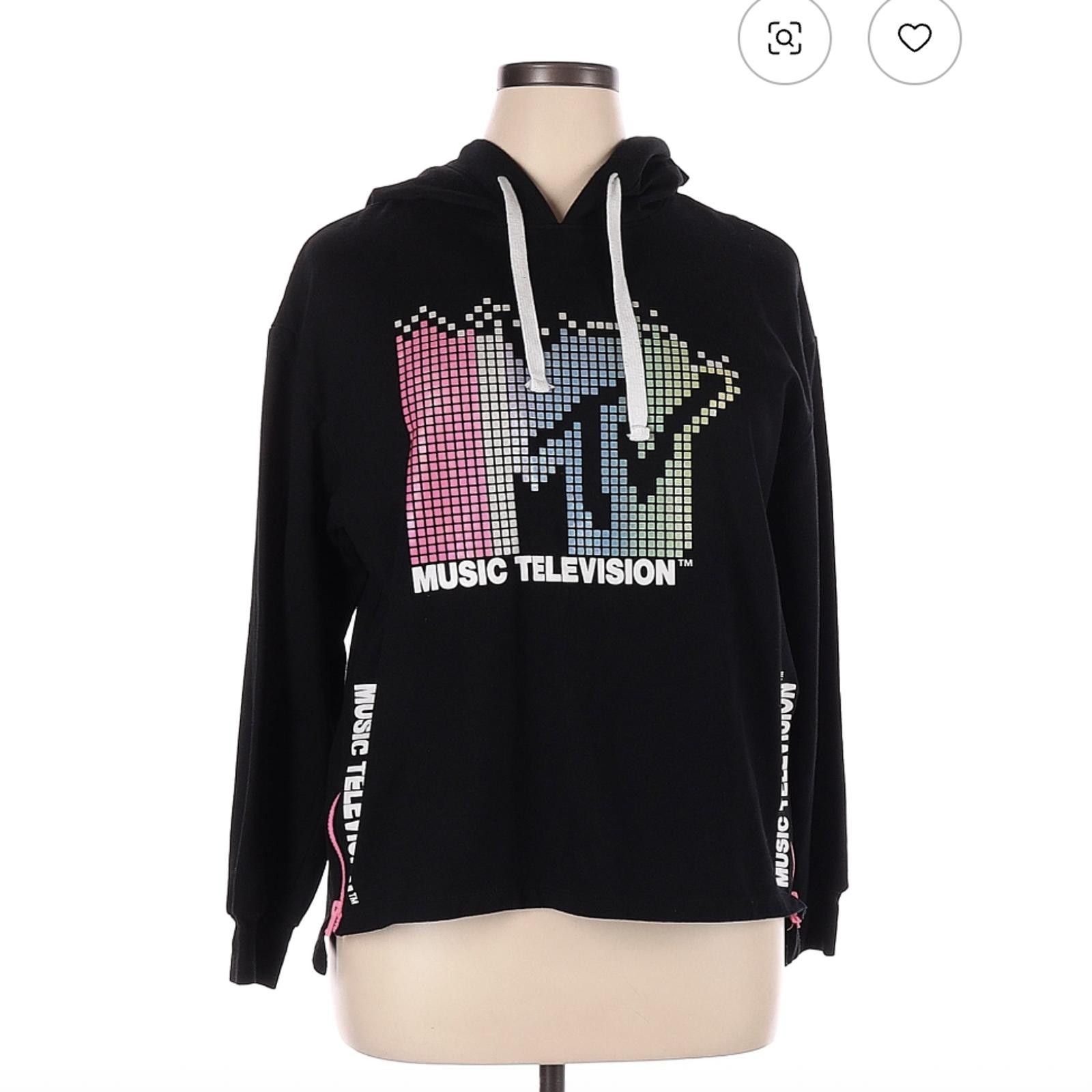 MTV Size XL Long Sleeve Black Hoodie