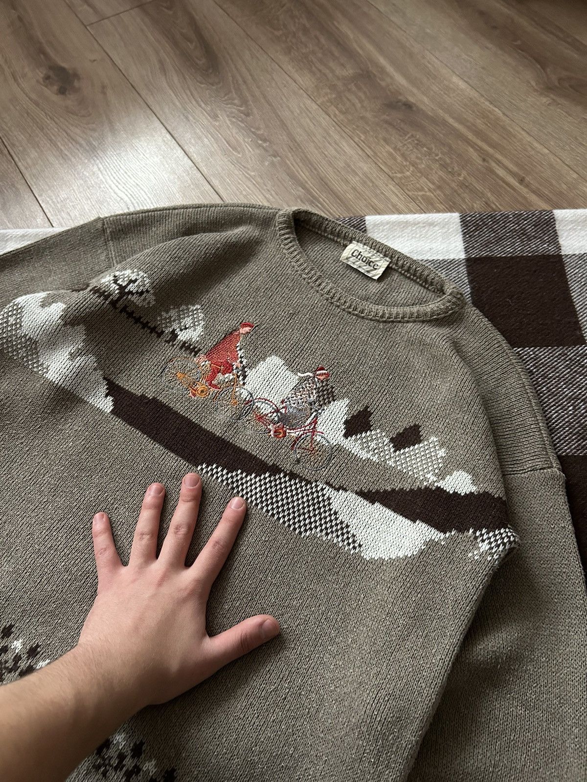 New England Outerwear × Vintage Choice England vintage knit-sweatshirt mens big logo Size US S / EU 44-46 / 1 - 2 Thumbnail