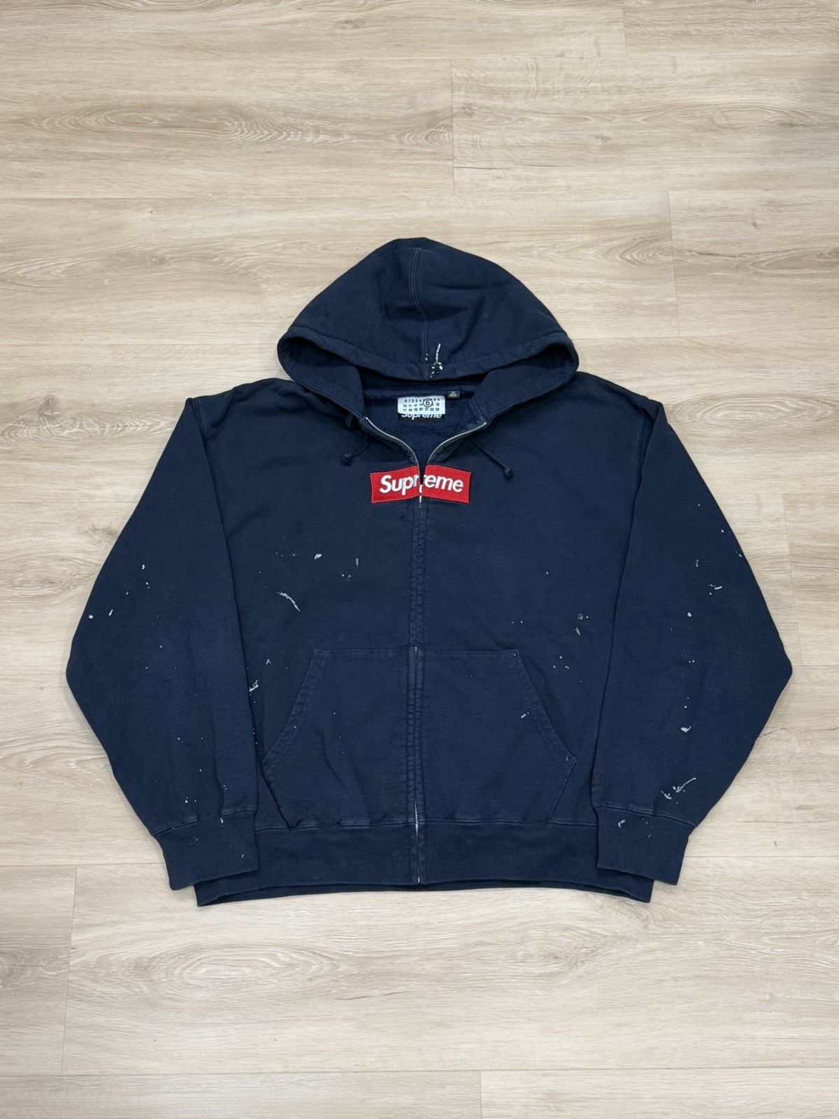 Supreme MM6 Box Logo Zip Hoodie